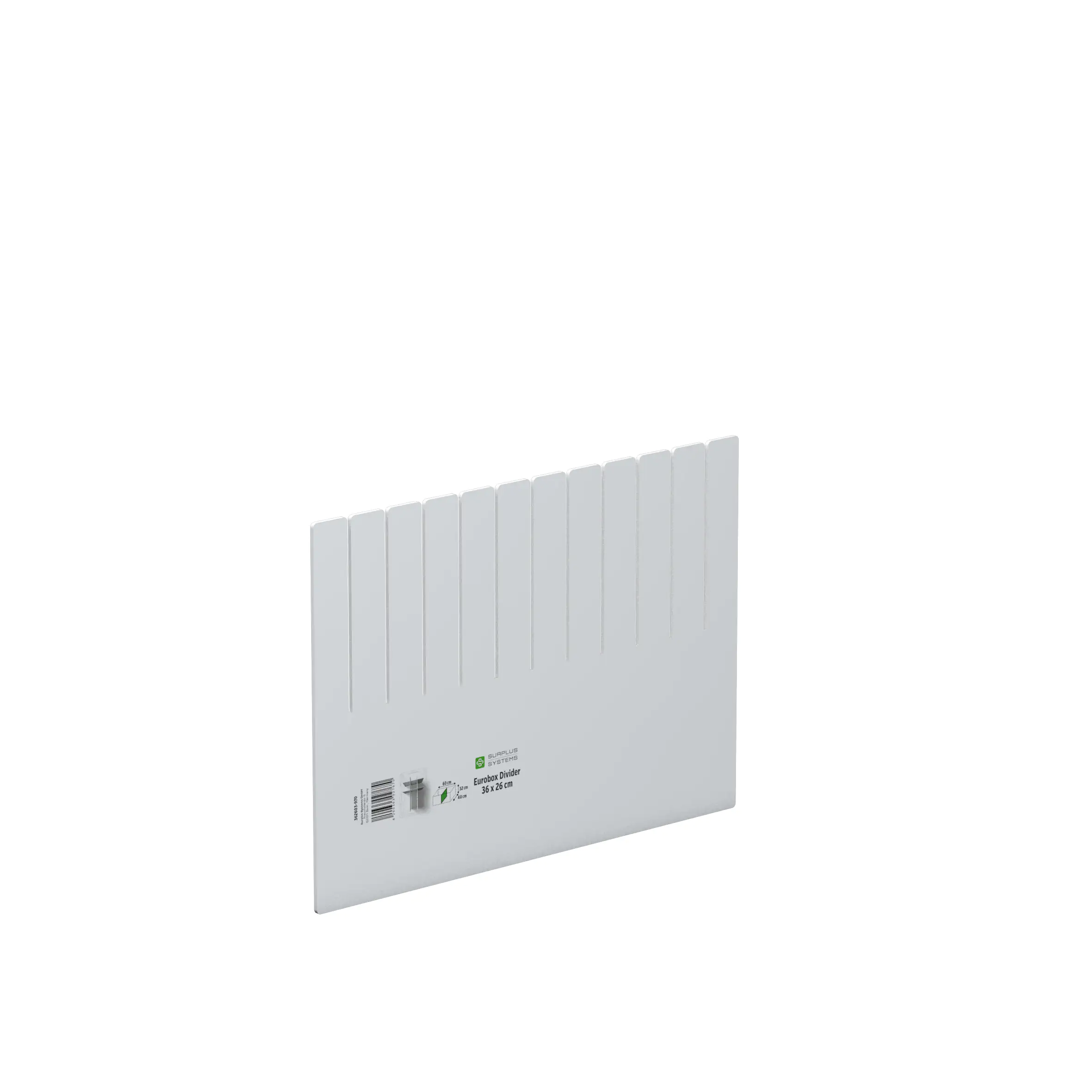 Surplus Systems Abtrenner für Eurobox 36 x 26 cm, weiß