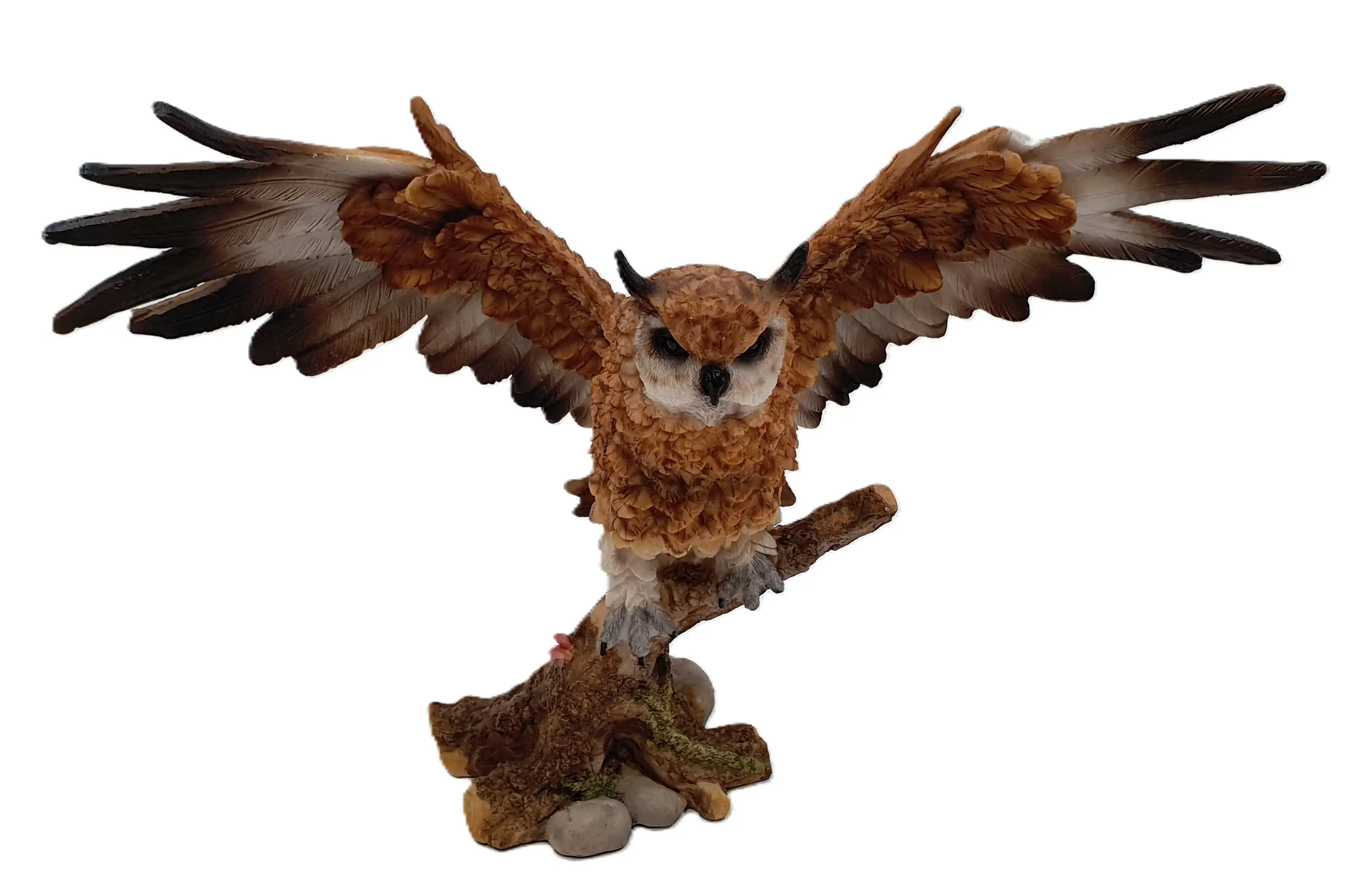 Dekofigur Eule mit breiten Flügeln 30 x 47 x 17 cm