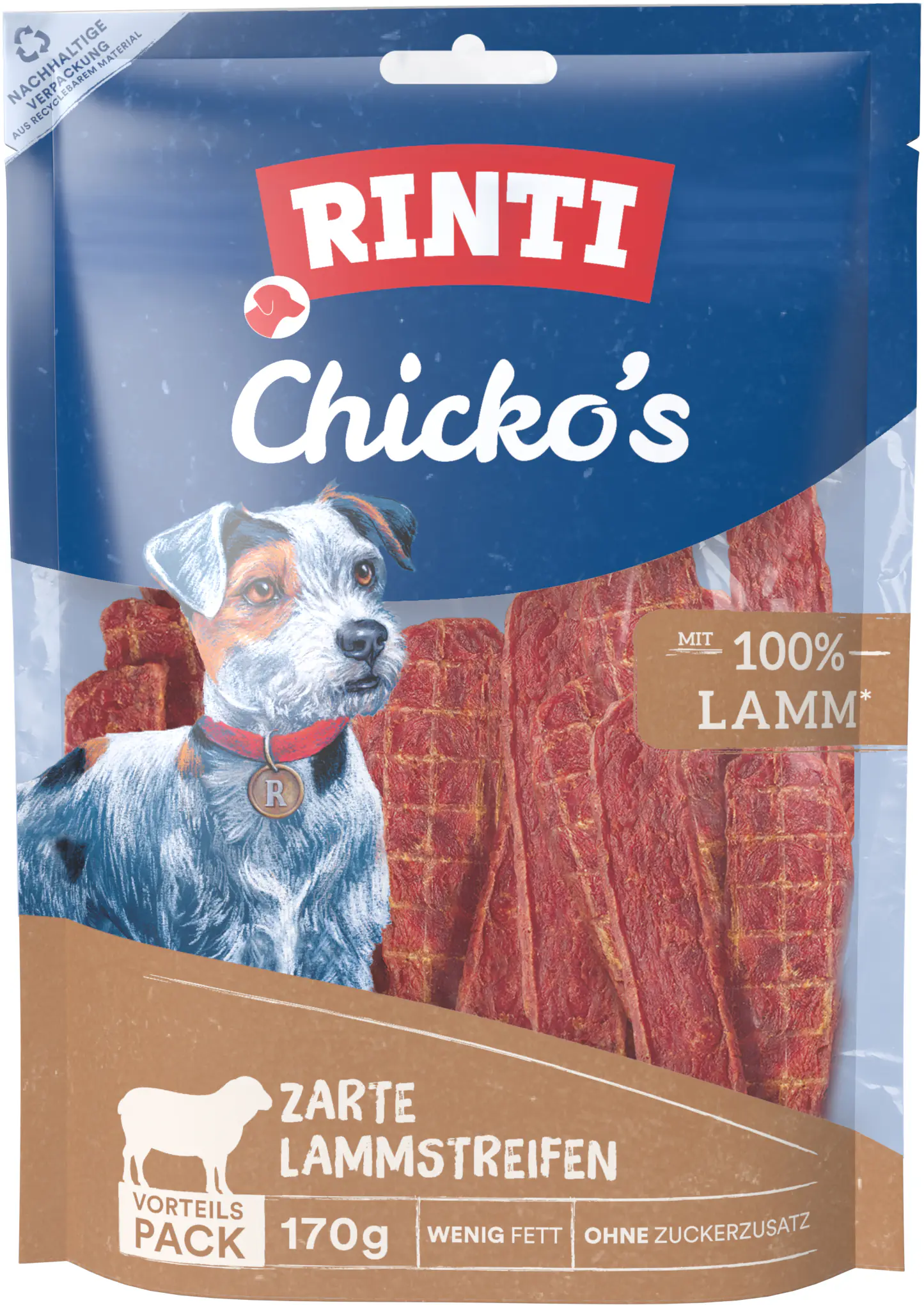 Rinti Chicko Hundesnack Lamm Vorratspack 170 g