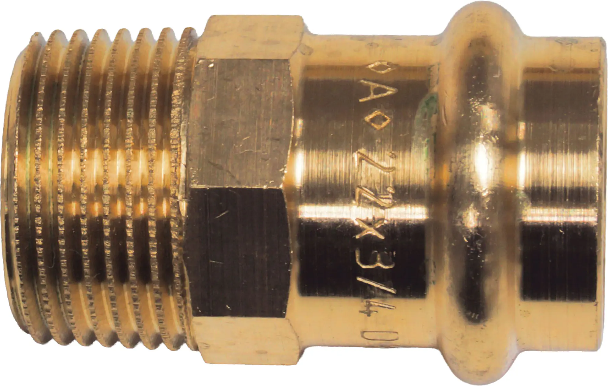 Cornat Press-Übergangs-Nippel Rotguss, ø 22 mm, 3/4" AG