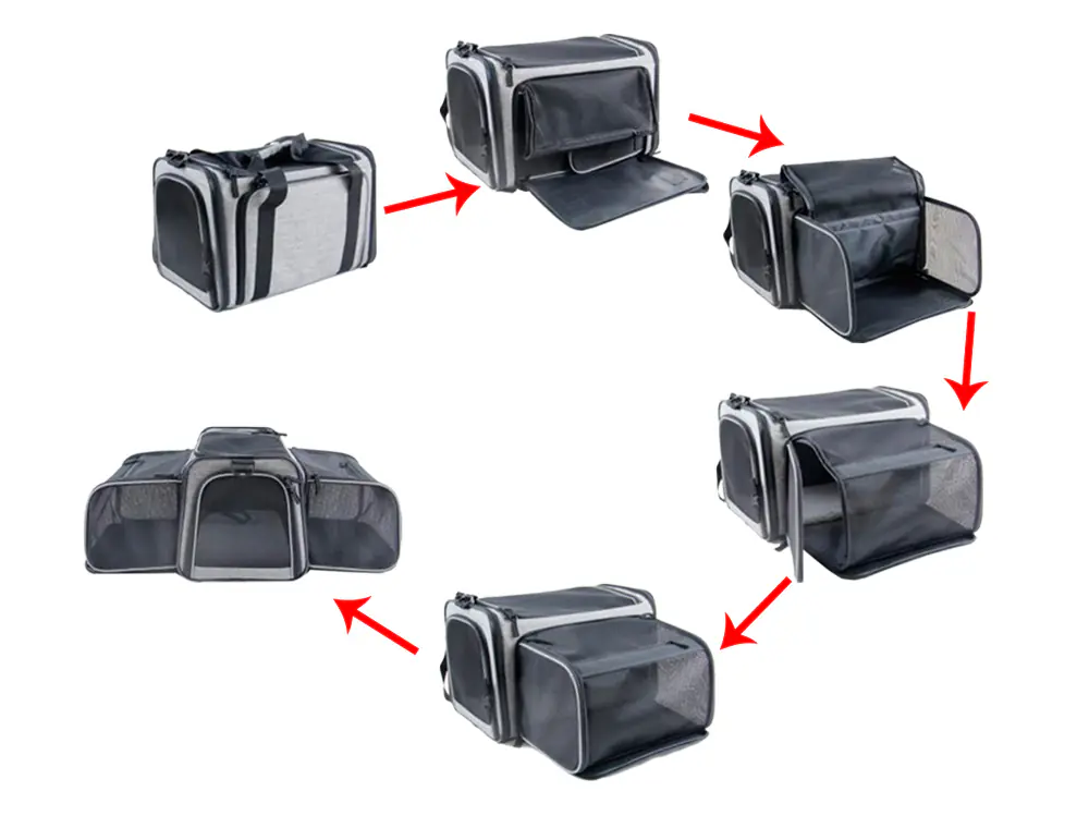 Nobby Tiertragetasche Extend grau 45 x 28 x 28 cm