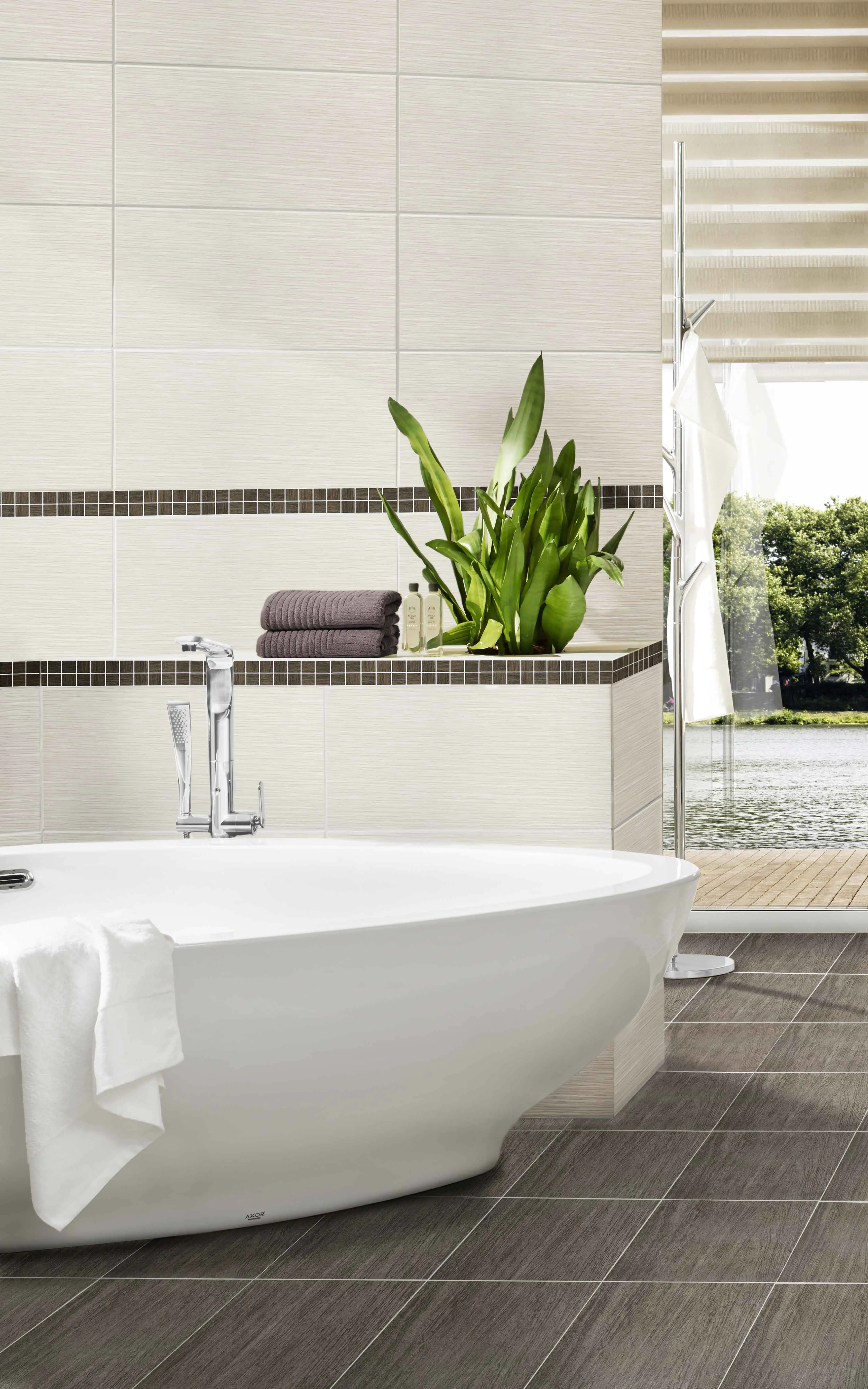 Wandfliese Philippa 30 x 60 cm weiß-beige Wandfliese Philippa 30 x 60 cm weiß-beige