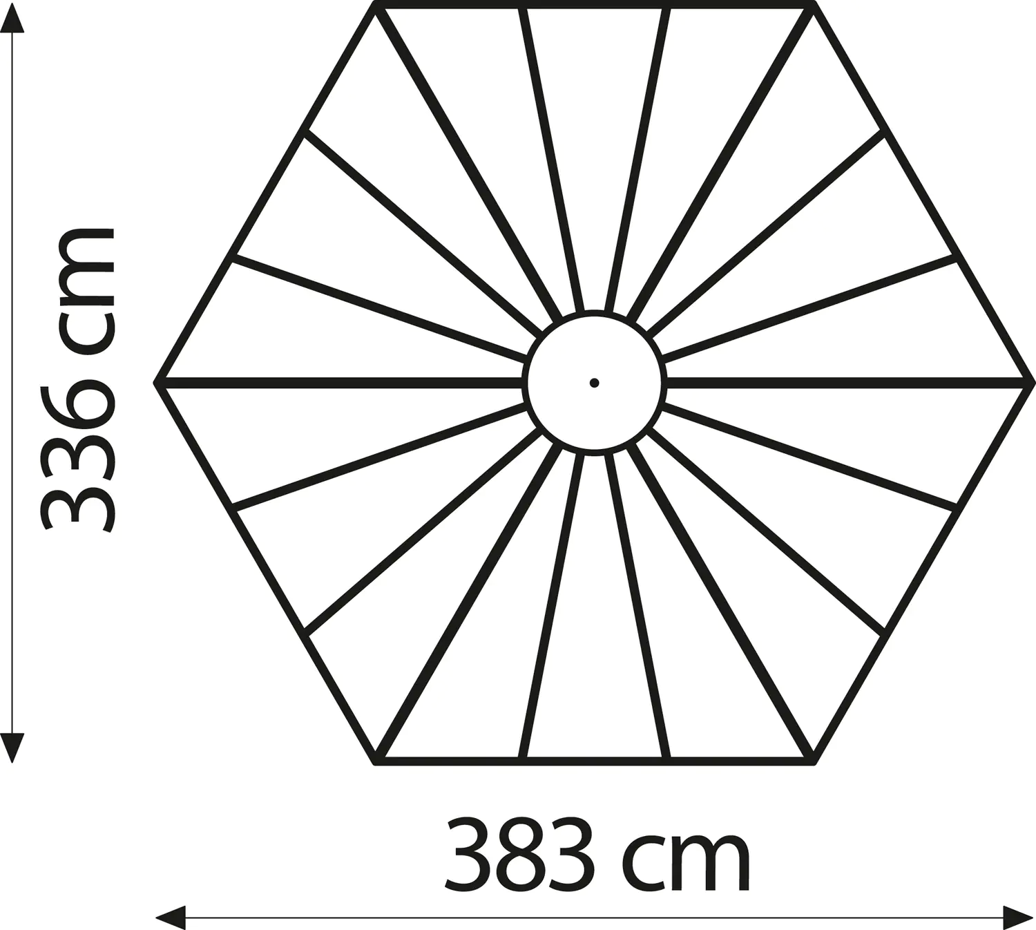 Vitavia Gewächshaus Juno 9000 383 x 331 cm 3 mm Sicherheitsglas