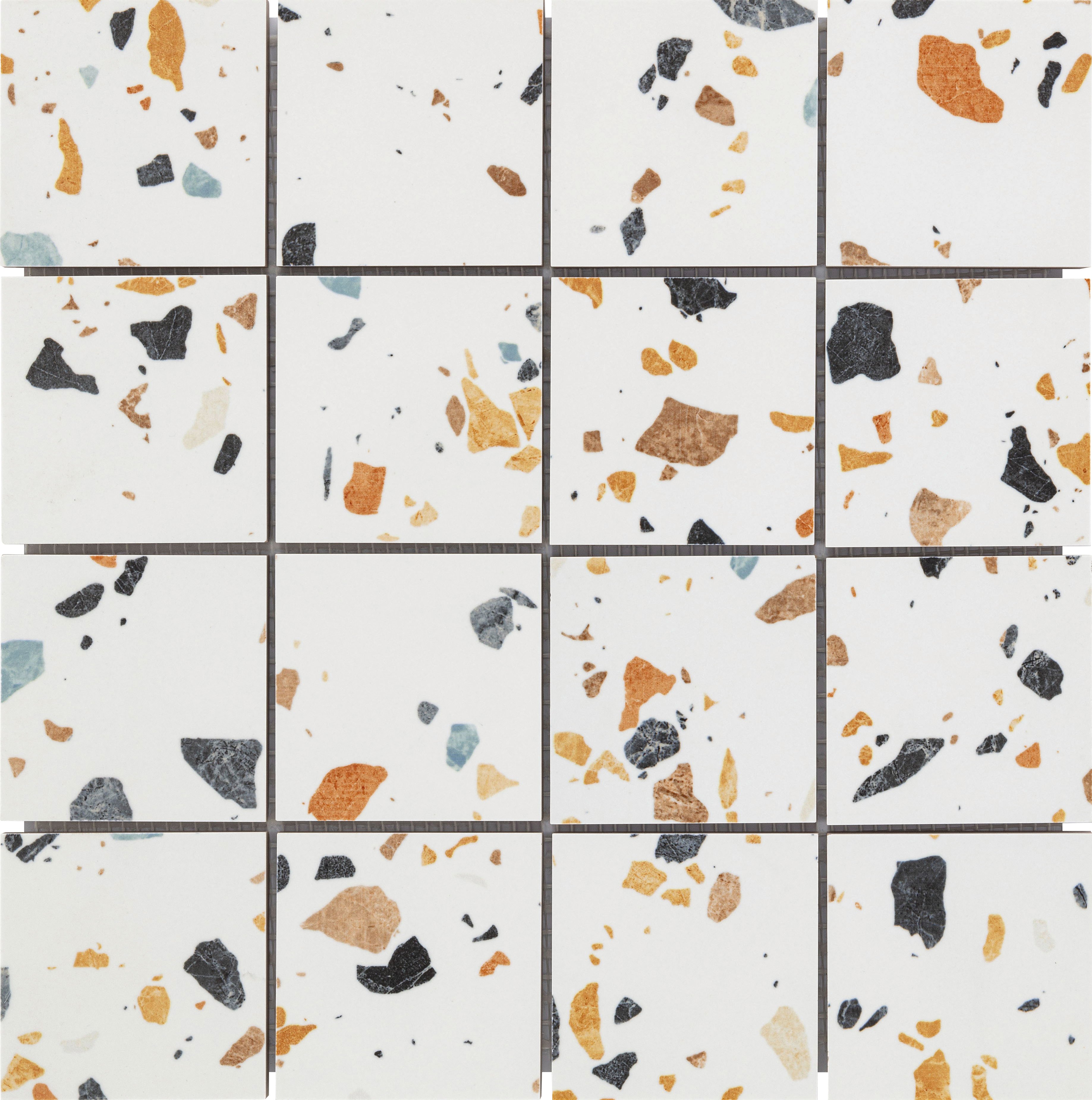 KNG Mosaikfliese rutschhemmend 30,0 x 30,0 cm terrazzo multicolor