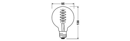 Ledvance LED Leuchtmittel Vintage 1906 G95 E27 7,8 W dimmbar rauch