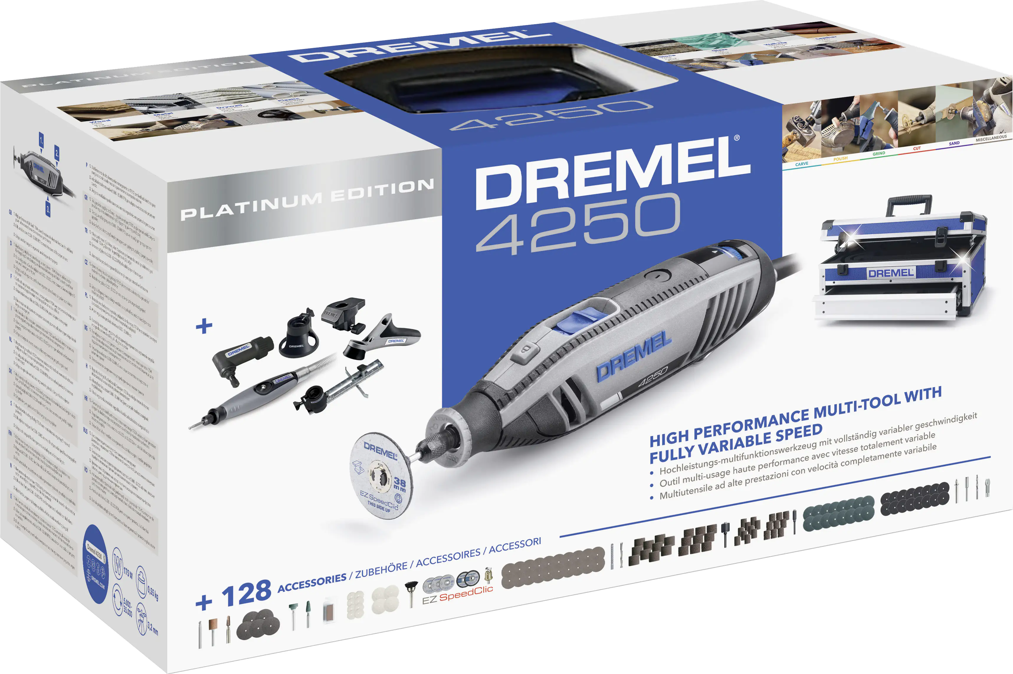 Dremel Multifunktionswerkzeug 4250-6/128 134-tlg mit Aufbewahrungskoffer Dremel Multifunktionswerkzeug 4250-6/128 134-tlg mit Aufbewahrungskoffer
