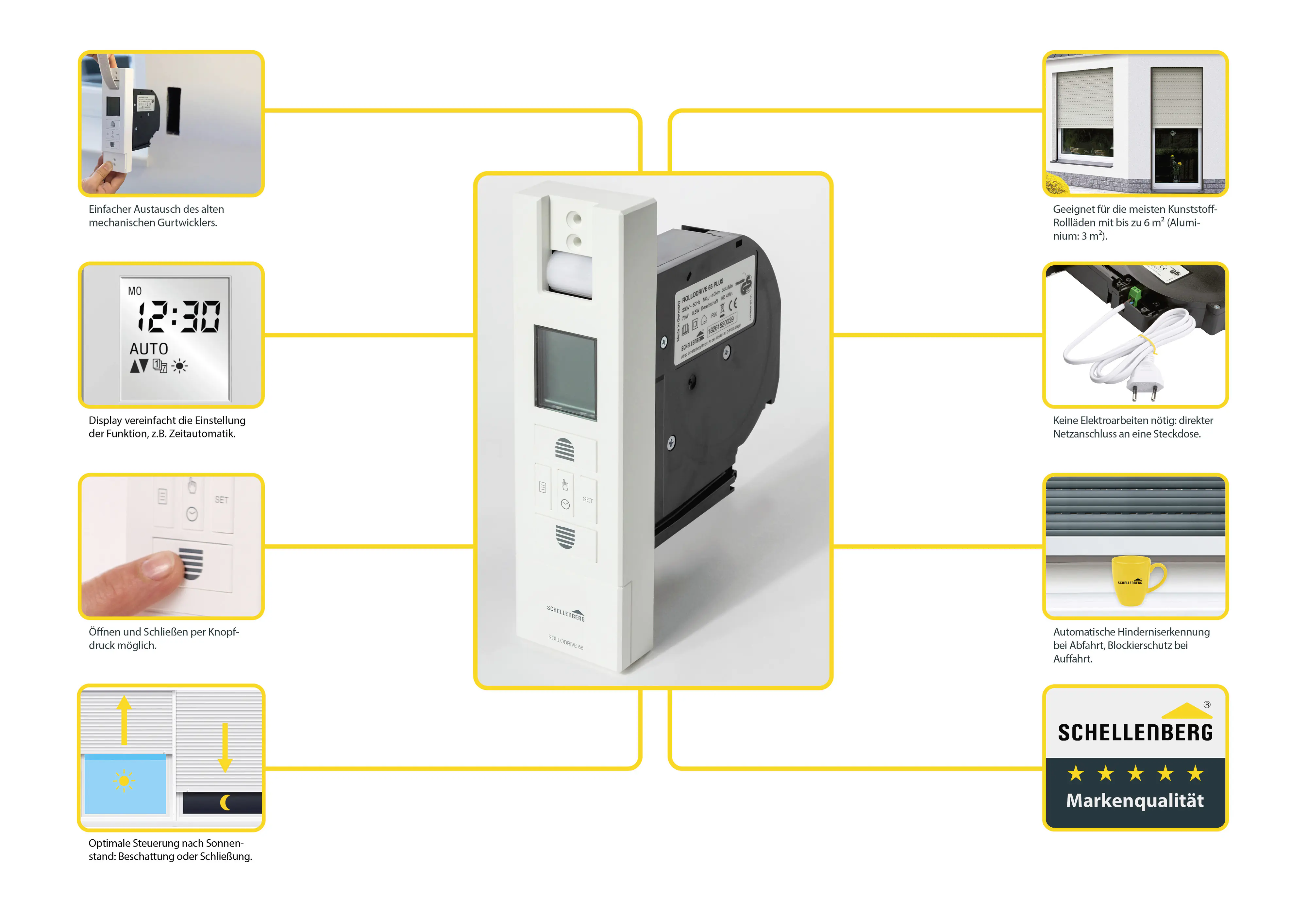 Schellenberg elektrischer Gurtwickler RolloDrive 65 Plus