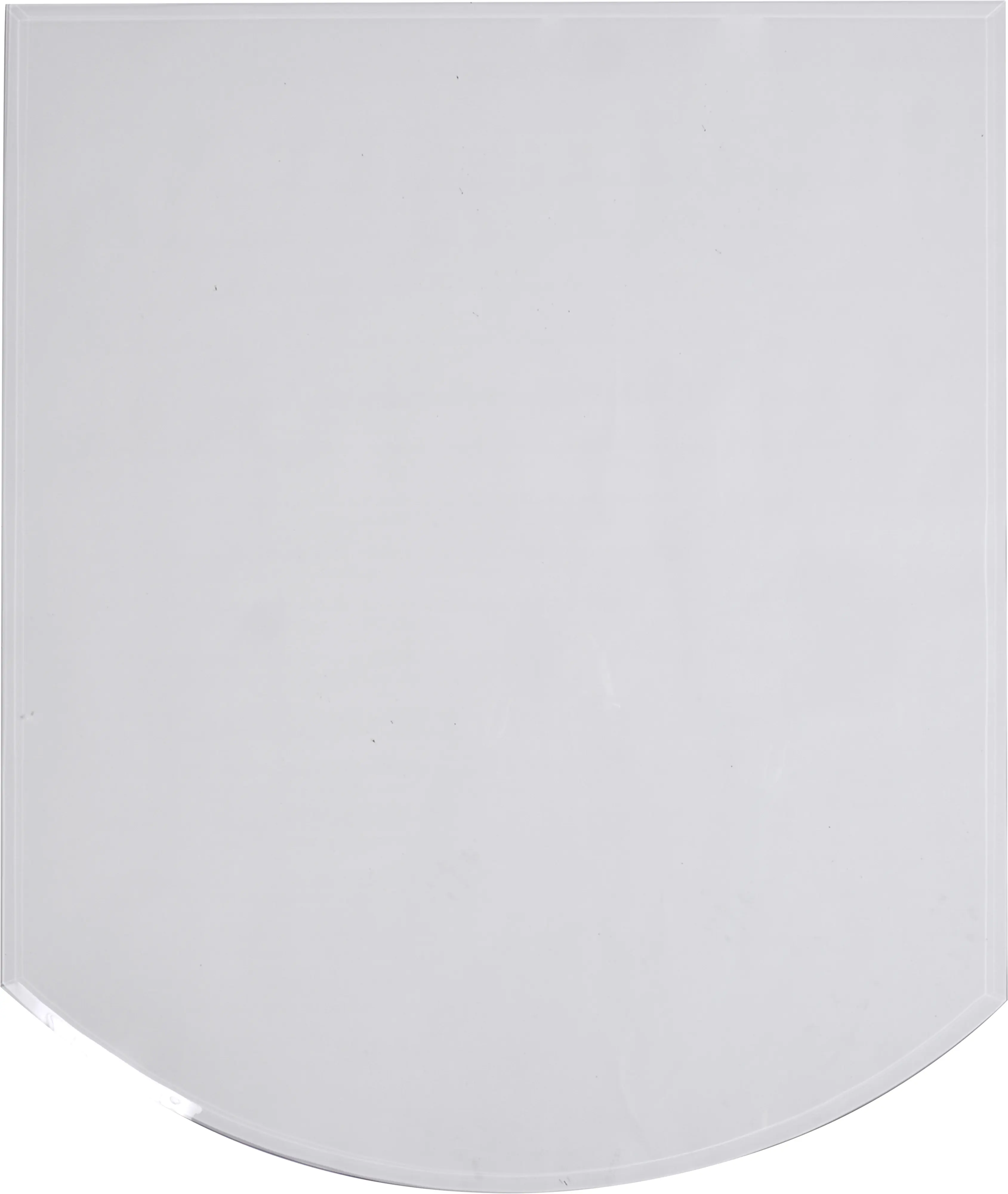 FireFix Glasbodenplatte mit Facette 100 x 120 cm segmentbogen klarglas