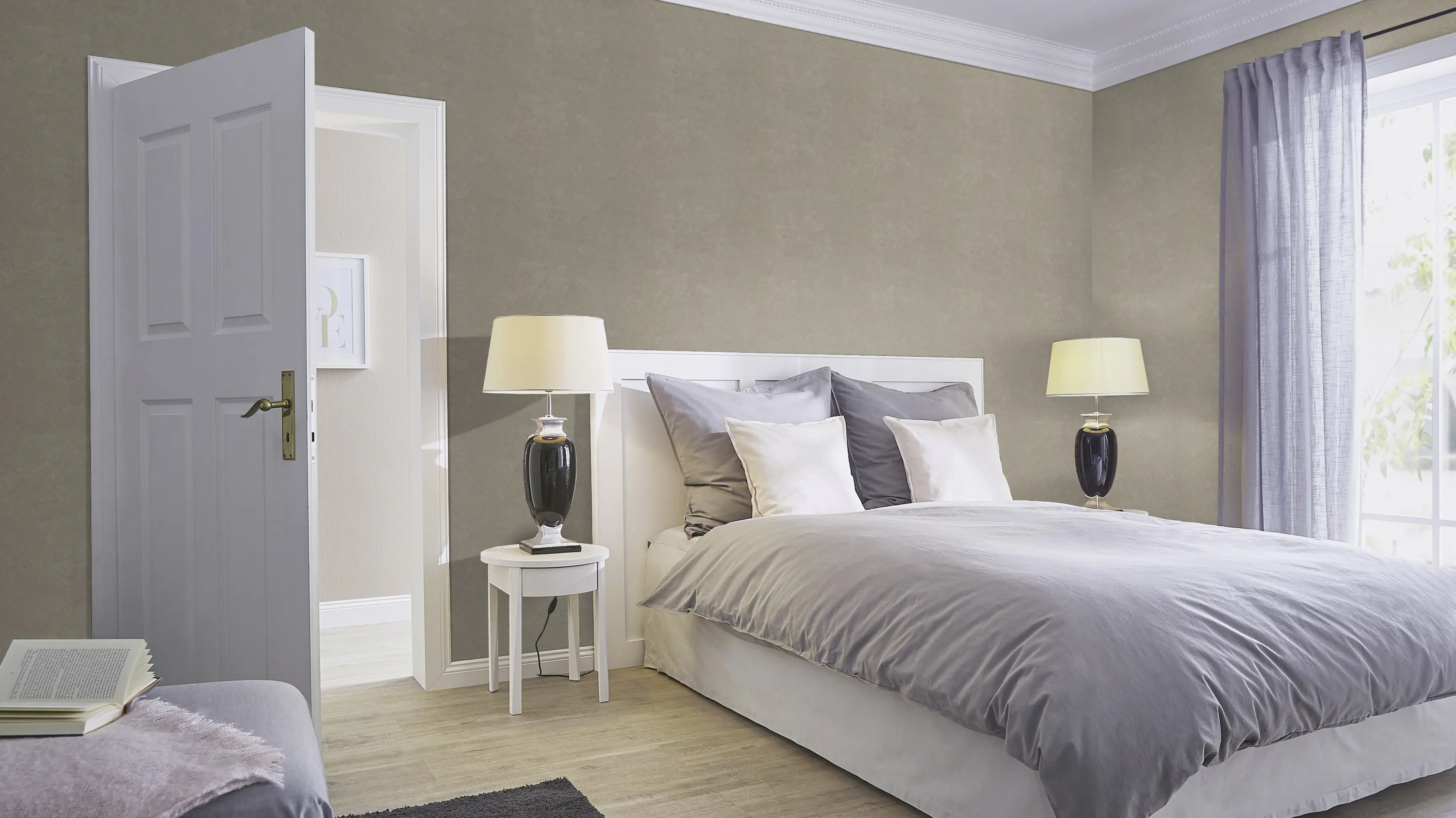 Rasch Vliestapete 315158 Braun-Hellbraun Uni 10,05 m x 0,53 m