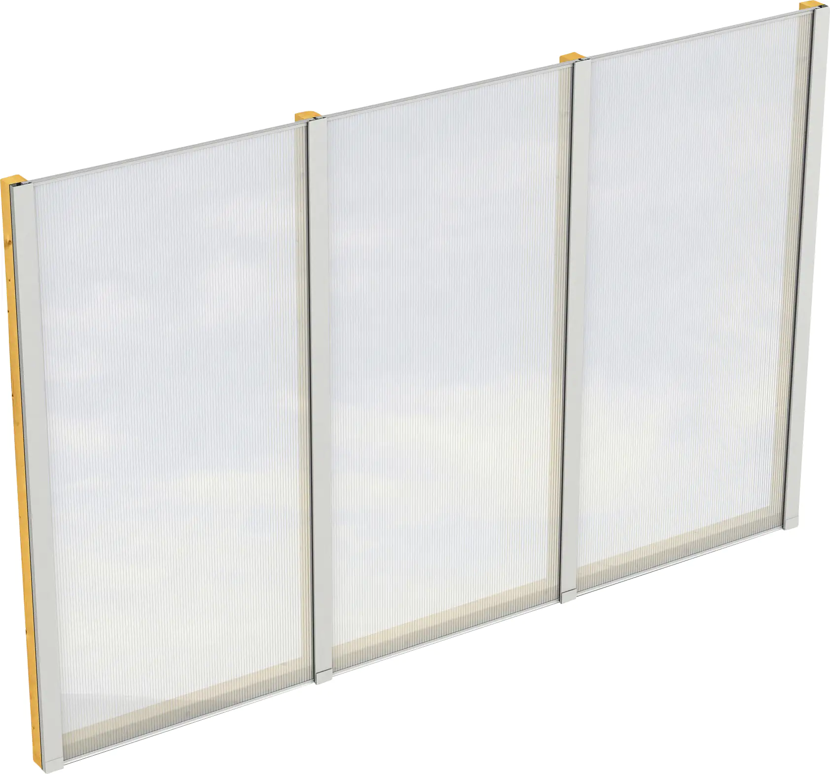 SKAN HOLZ Seitenwand m. Polycarbonatplatten 293 x 200 cm