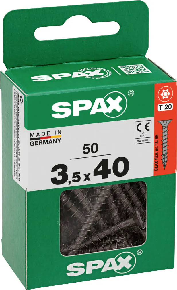 Spax Universalschrauben 3,5 x 40 mm T20 Vollgewinde - 50 Stk. 