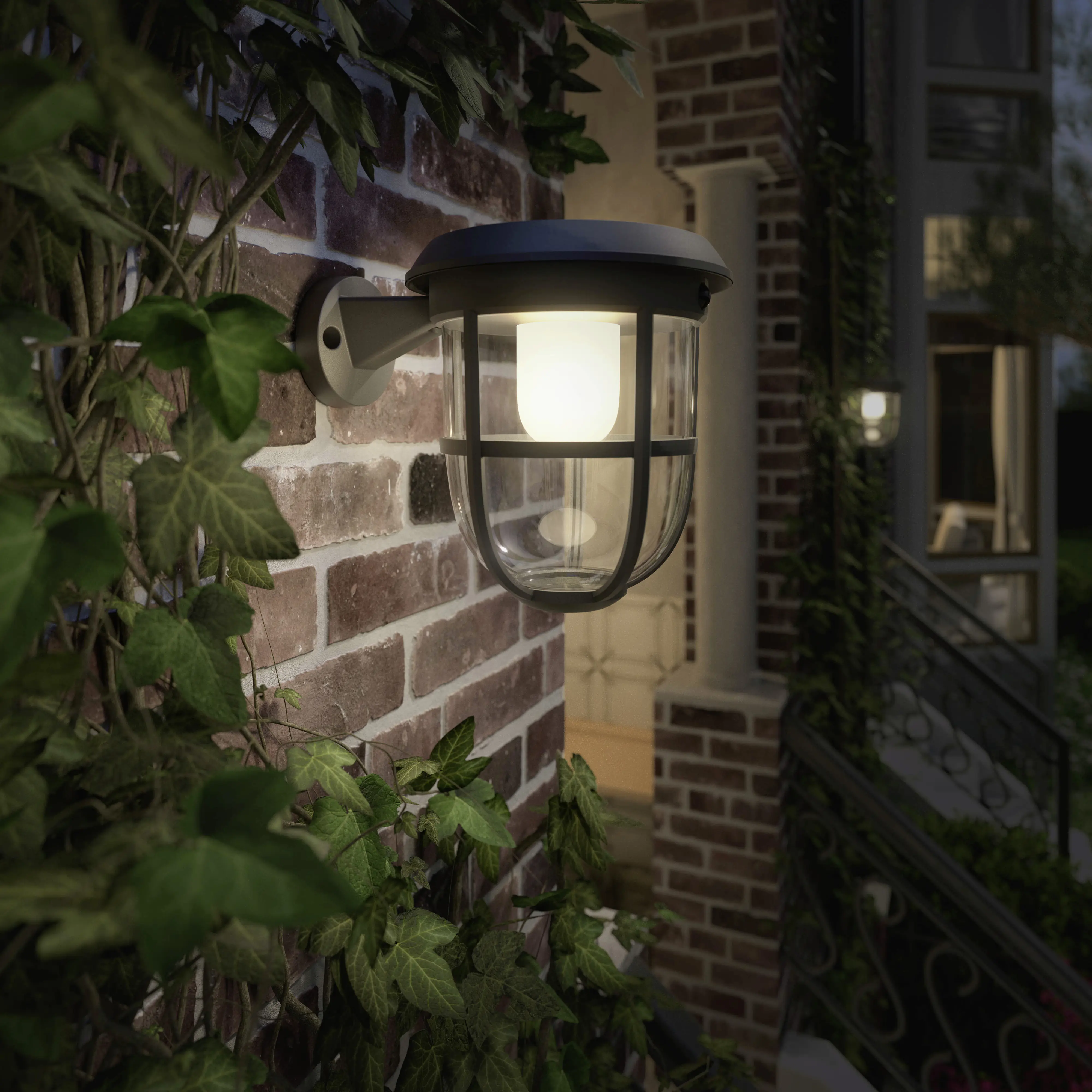 Solar Wandleuchte Radii 27 x 20 x 20 cm schwarz Solar Wandleuchte Radii 27 x 20 x 20 cm schwarz