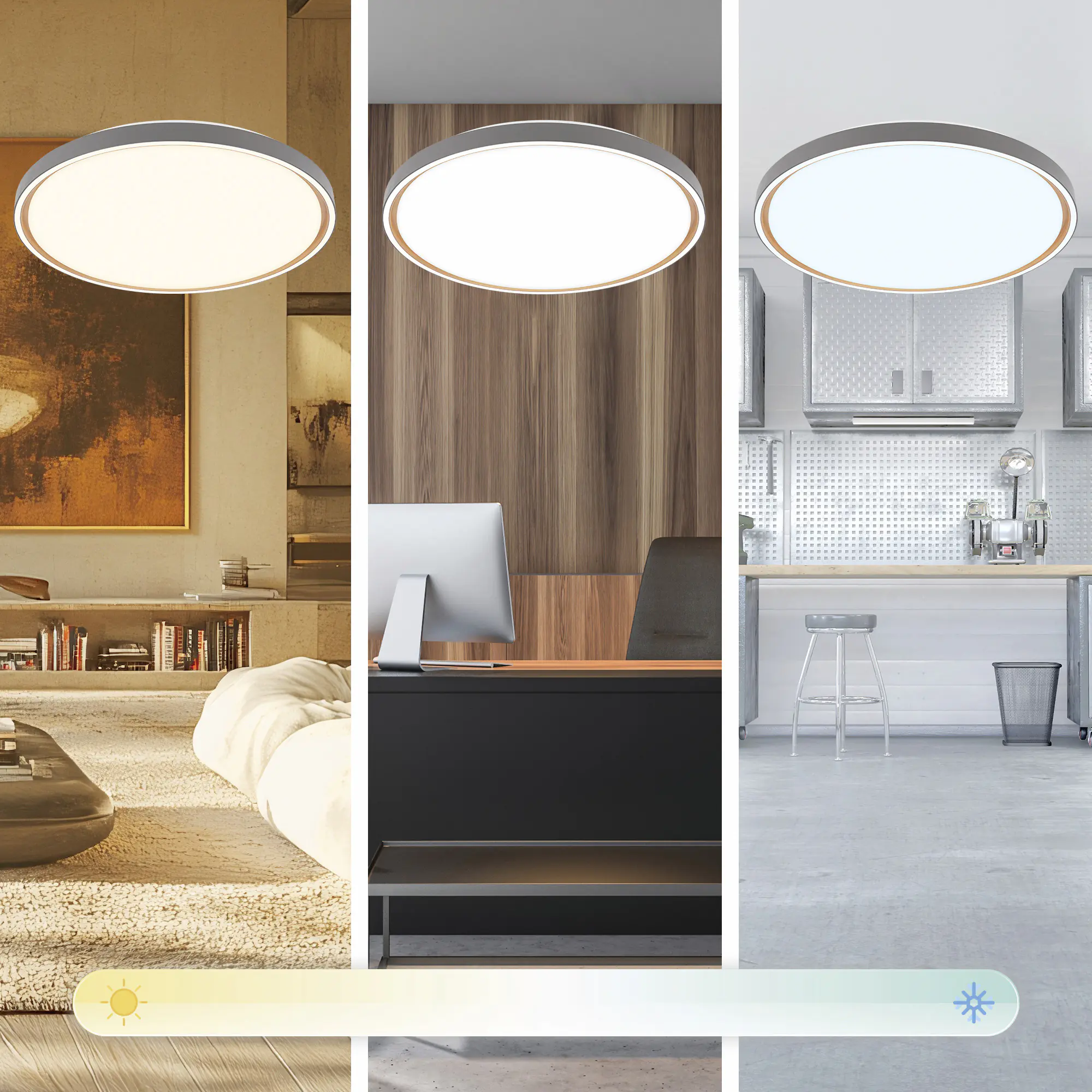 Briloner LED-Deckenleuchte Ina Ø 49,5 cm anthrazit CCT dimmbar
