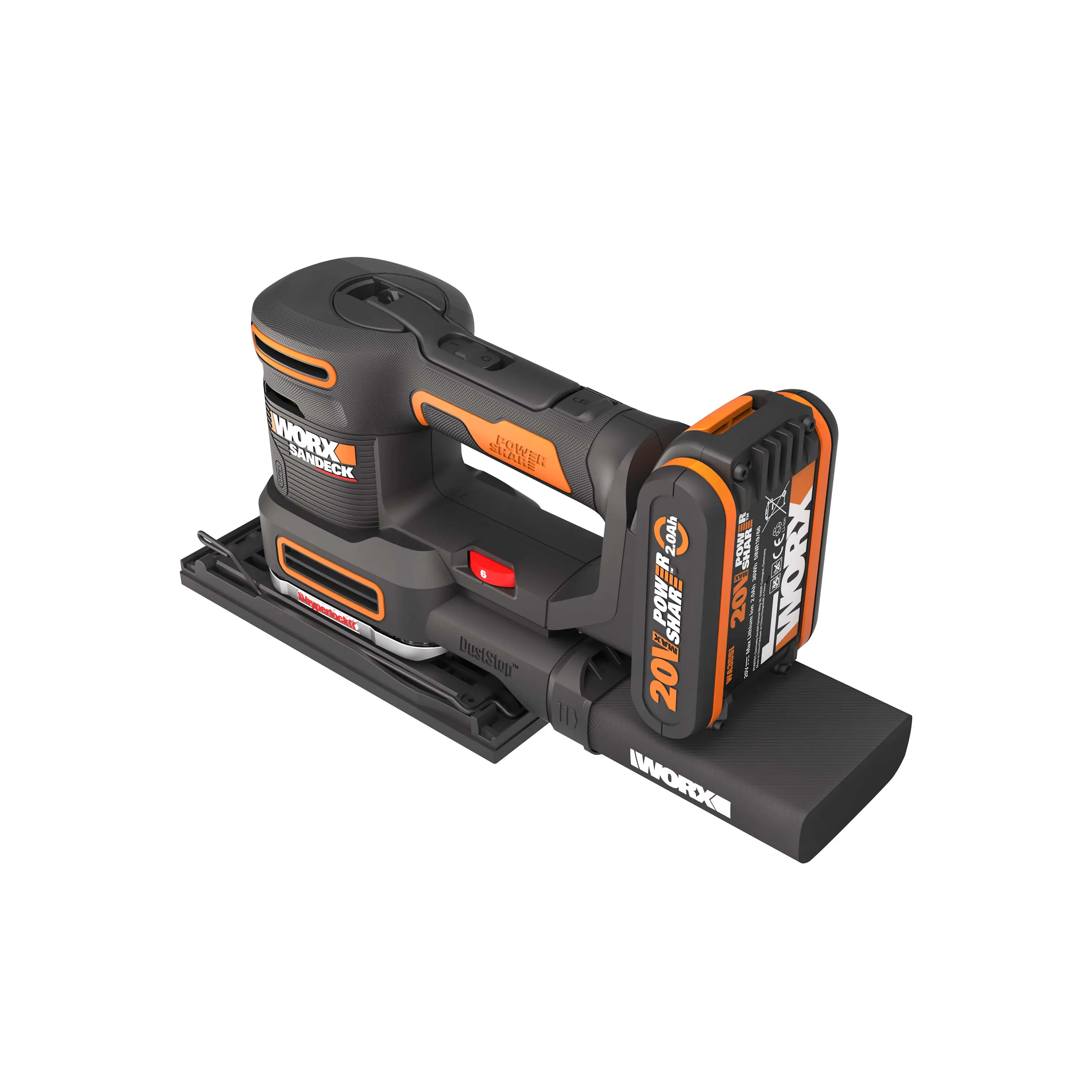 Worx Akku-Multischleifer Sonicrafter WX820 20 V inkl. Akku 2 Ah & Ladegerät Worx Akku-Multischleifer Sonicrafter WX820 20 V inkl. Akku 2 Ah & Ladegerät