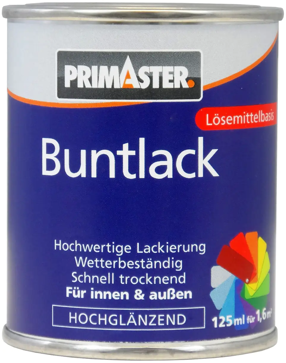 Primaster Buntlack RAL 7001 125 ml silbergrau hochglänzend Primaster Buntlack RAL 7001 125 ml silbergrau hochglänzend