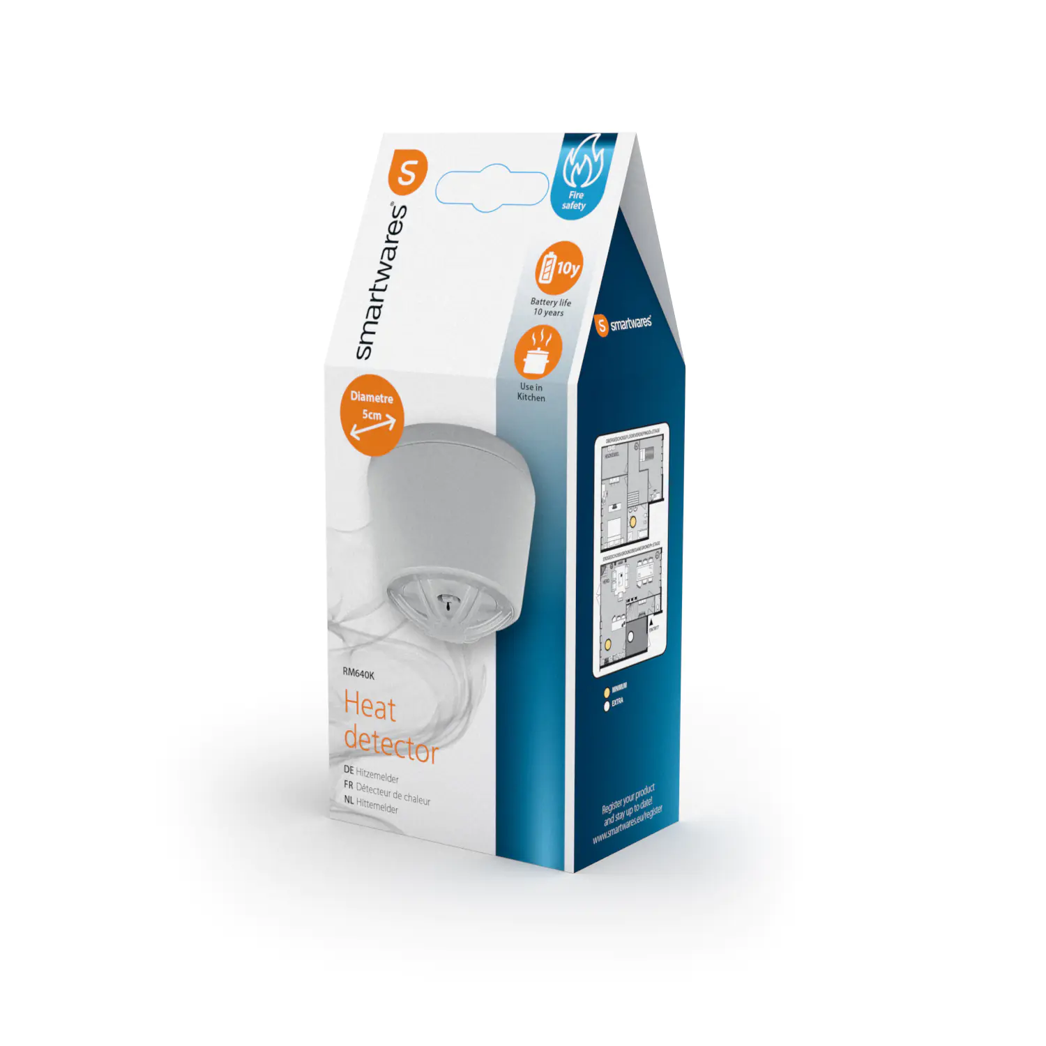 Smartwares Mini-Hitzemelder FHE-18600 10 Jahre Batterielaufzeit weiß Smartwares Mini-Hitzemelder FHE-18600 10 Jahre Batterielaufzeit weiß