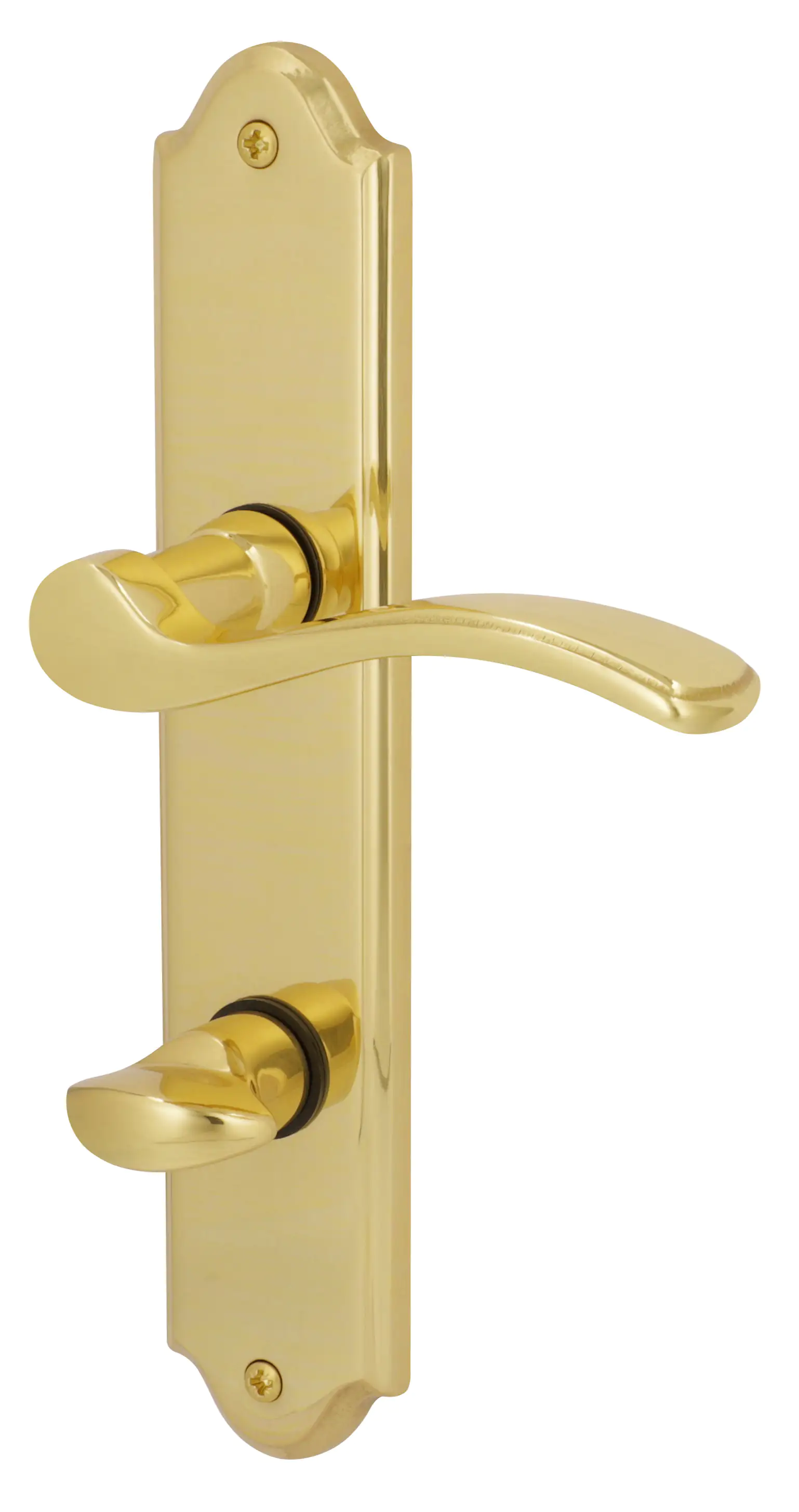 Alpertec WC-Langschildgarnitur Lori Messing gold abgerundet Alpertec WC-Langschildgarnitur Lori Messing gold abgerundet