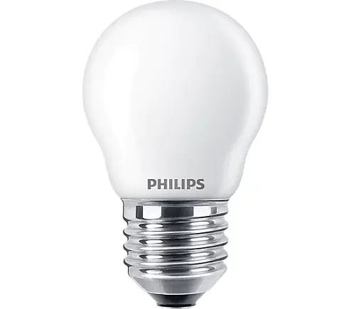 Philips LED-Leuchtmittel Filament Tropfenform P45 E27 4,3W warmweiß 2er Pack