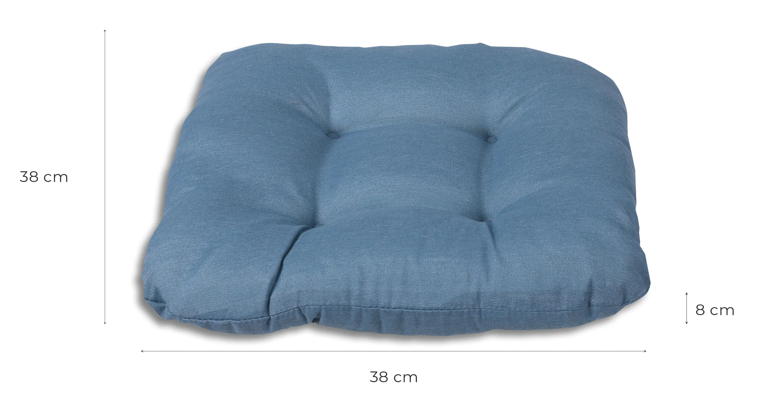GO-DE Sitzkissen 40 x 40 cm blau GO-DE Sitzkissen 40 x 40 cm blau