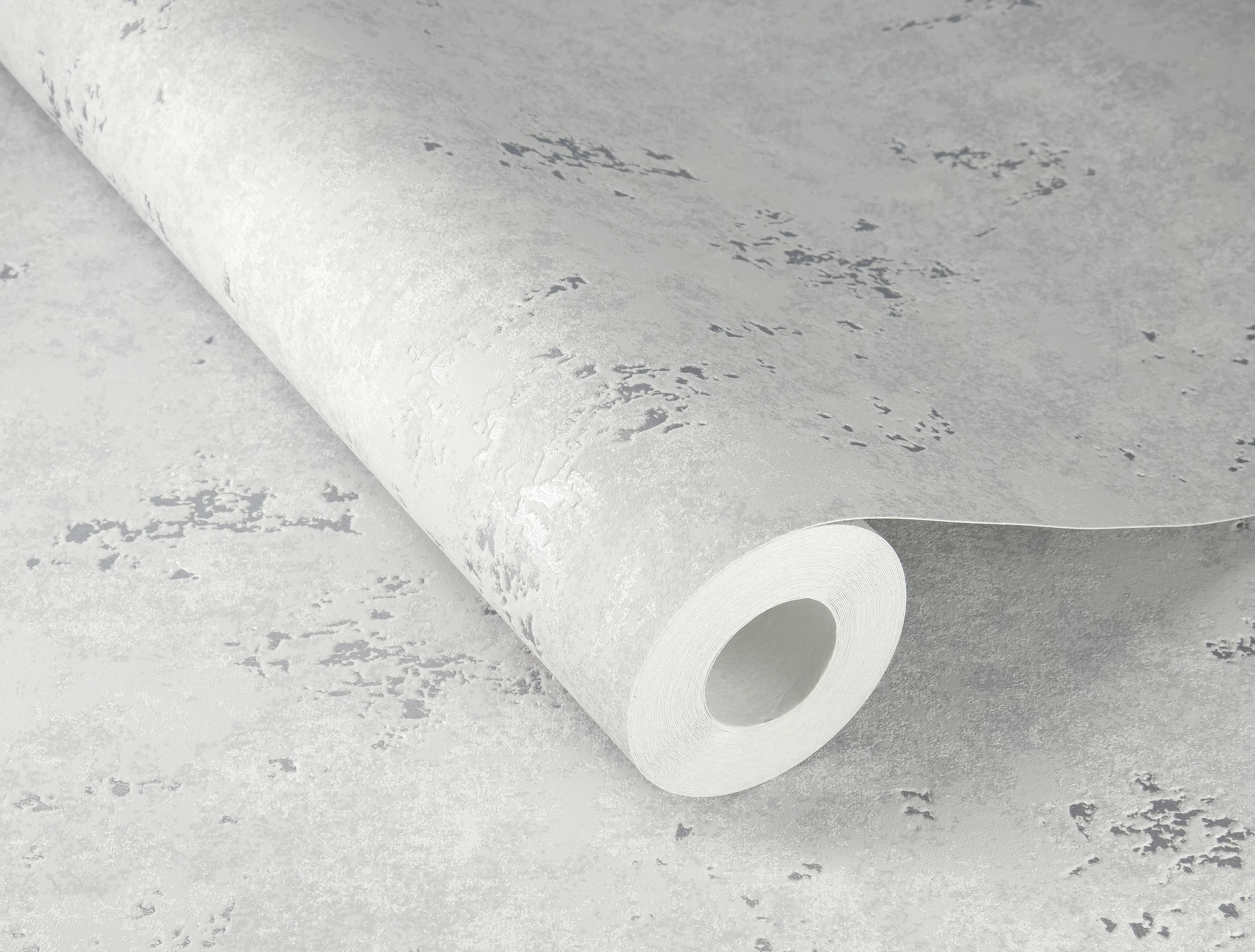 Rasch Vliestapete 315745 Color Your Life, Putzoptik grau, 10,05 x 0,53 m