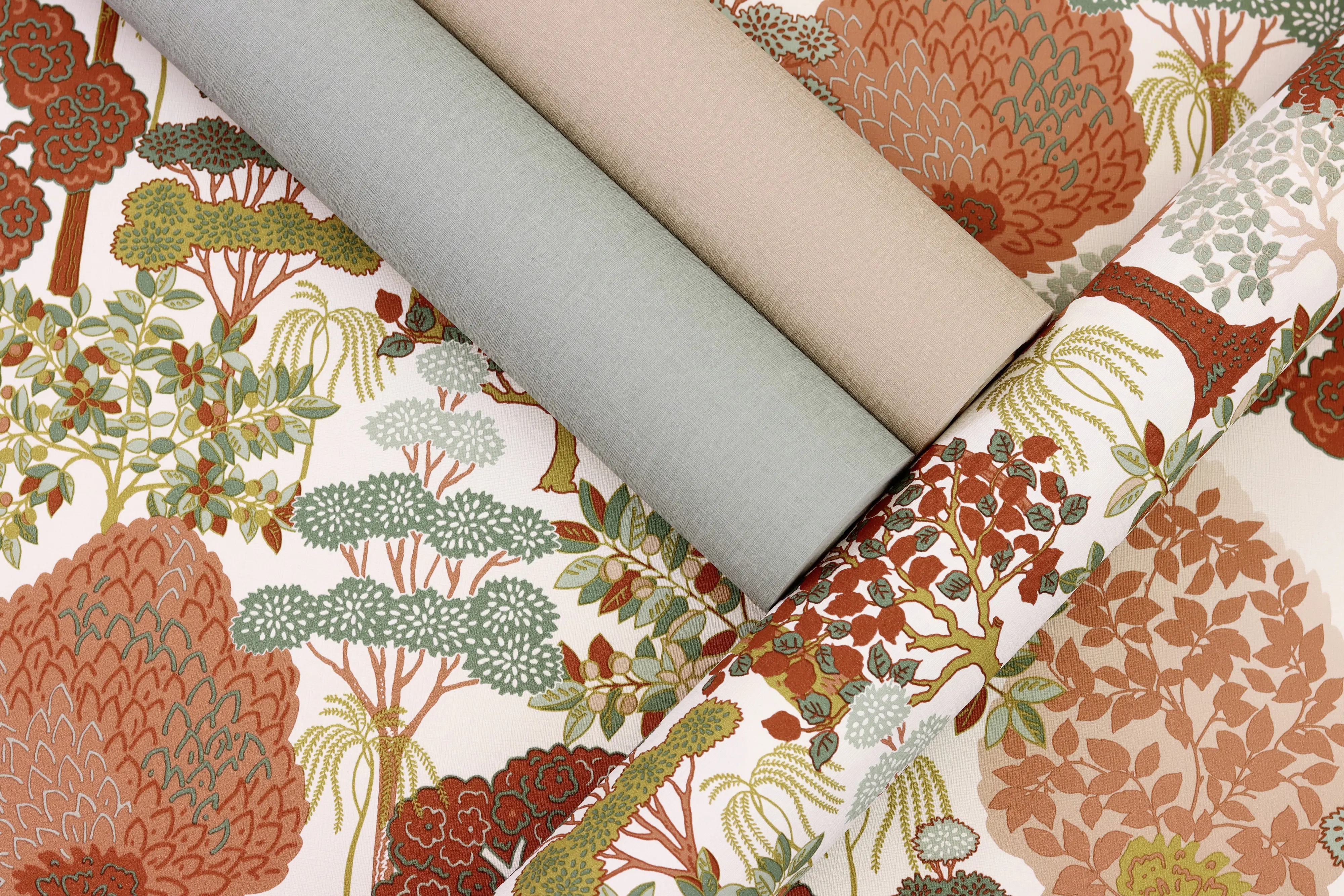 Rasch Vliestapete 690743 Selection, Textilstruktur grün, 10,05 x 0,53 m