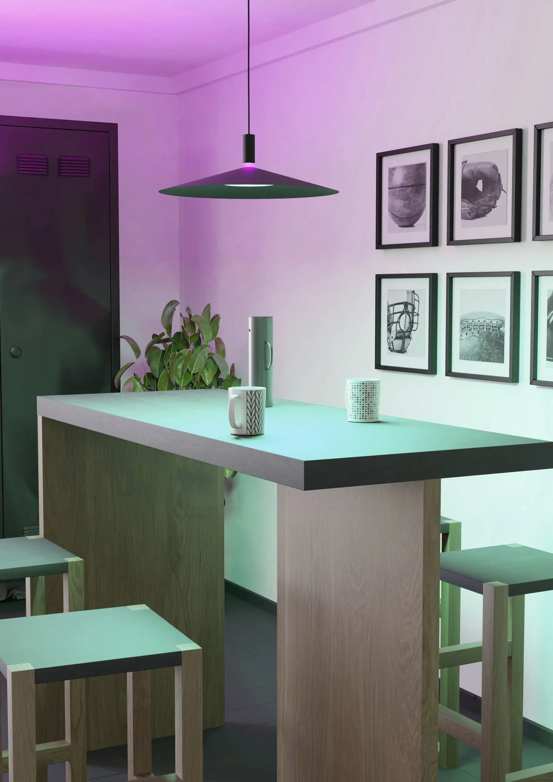 Eglo LED Hängeleuchte Conomavilla-Z schwarz Ø 45 x 120 cm RGB dimmbar