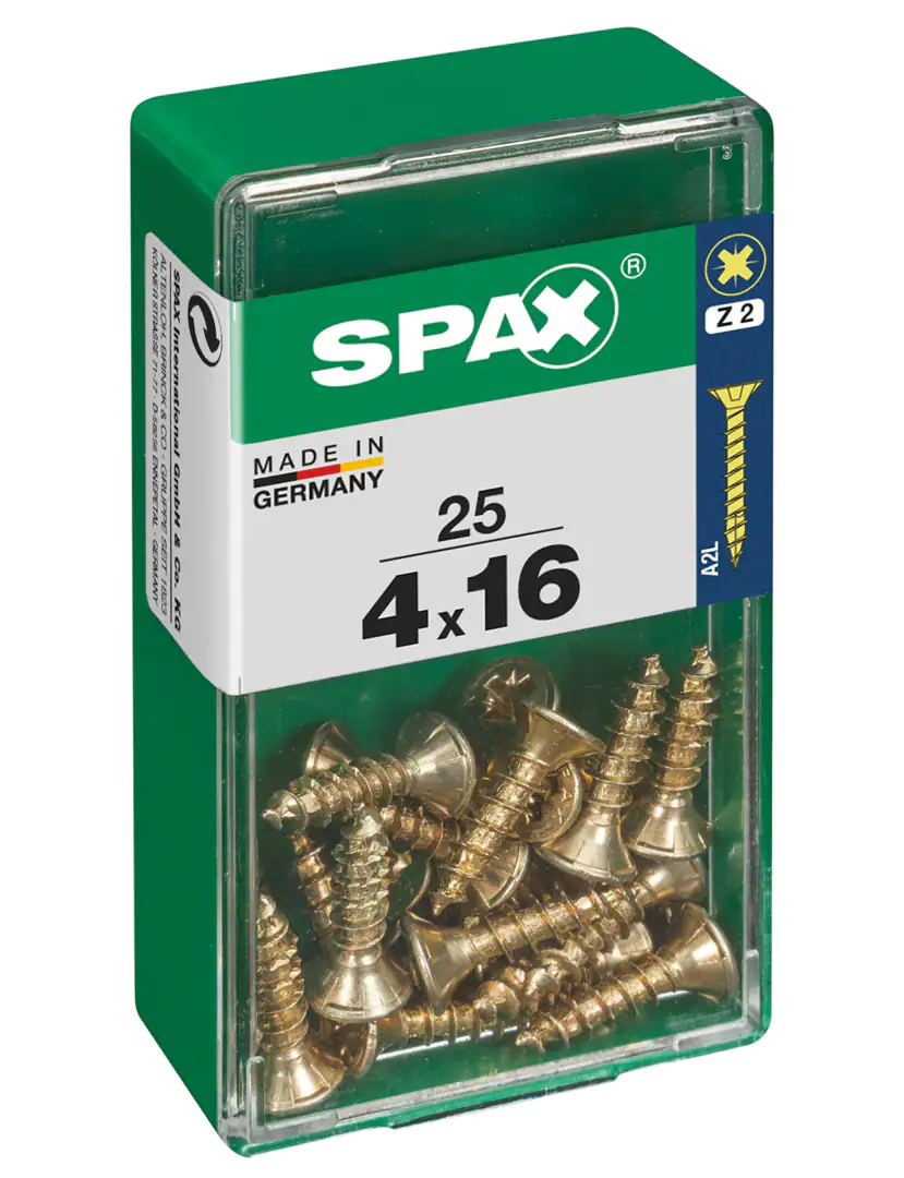 Spax Universalschrauben 4.0 x 16 mm PZ 2 - 25 Stk.