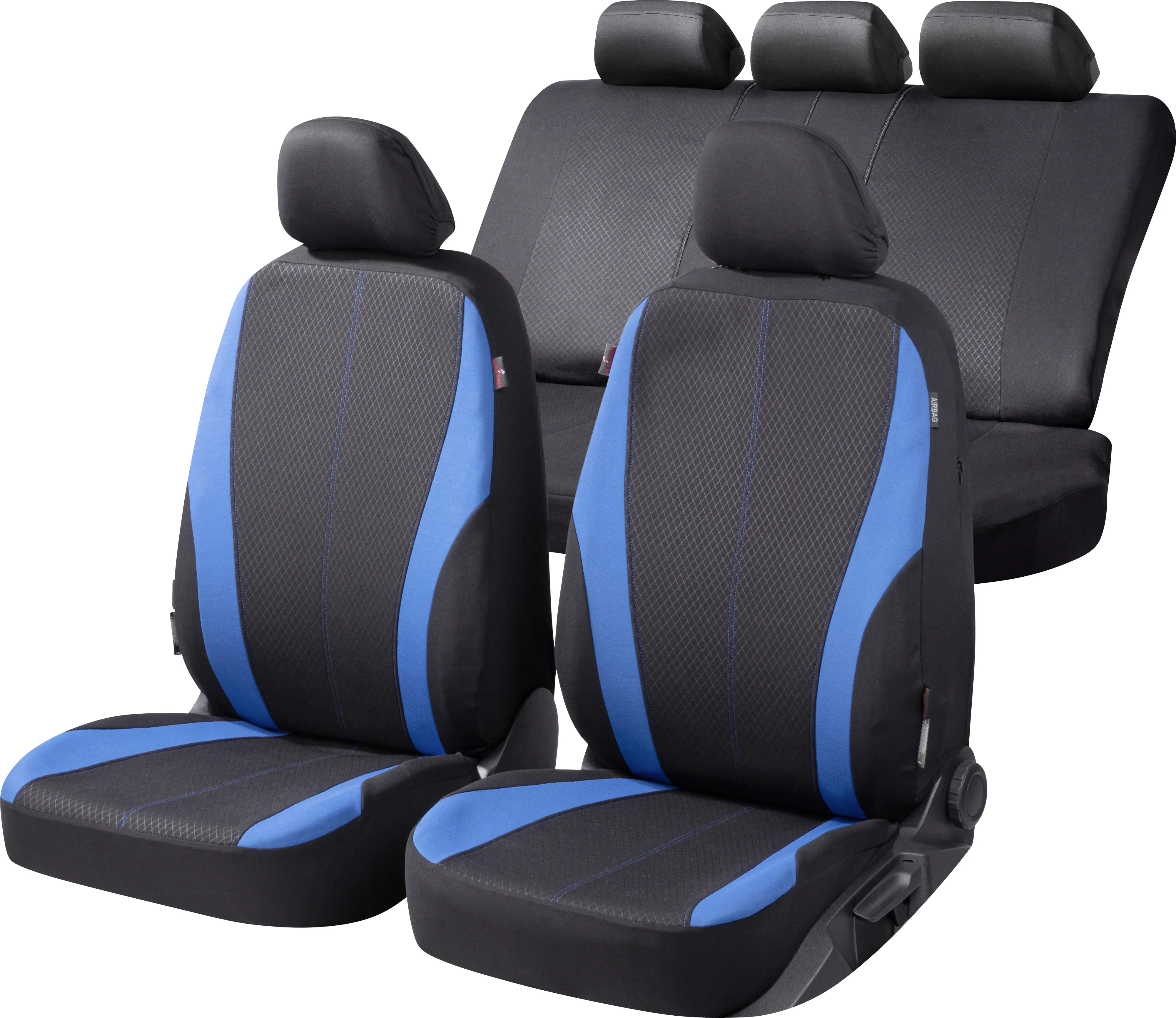 Walser Autositzbezug Dundee Collection Basic Komplett-Set schwarz-blau