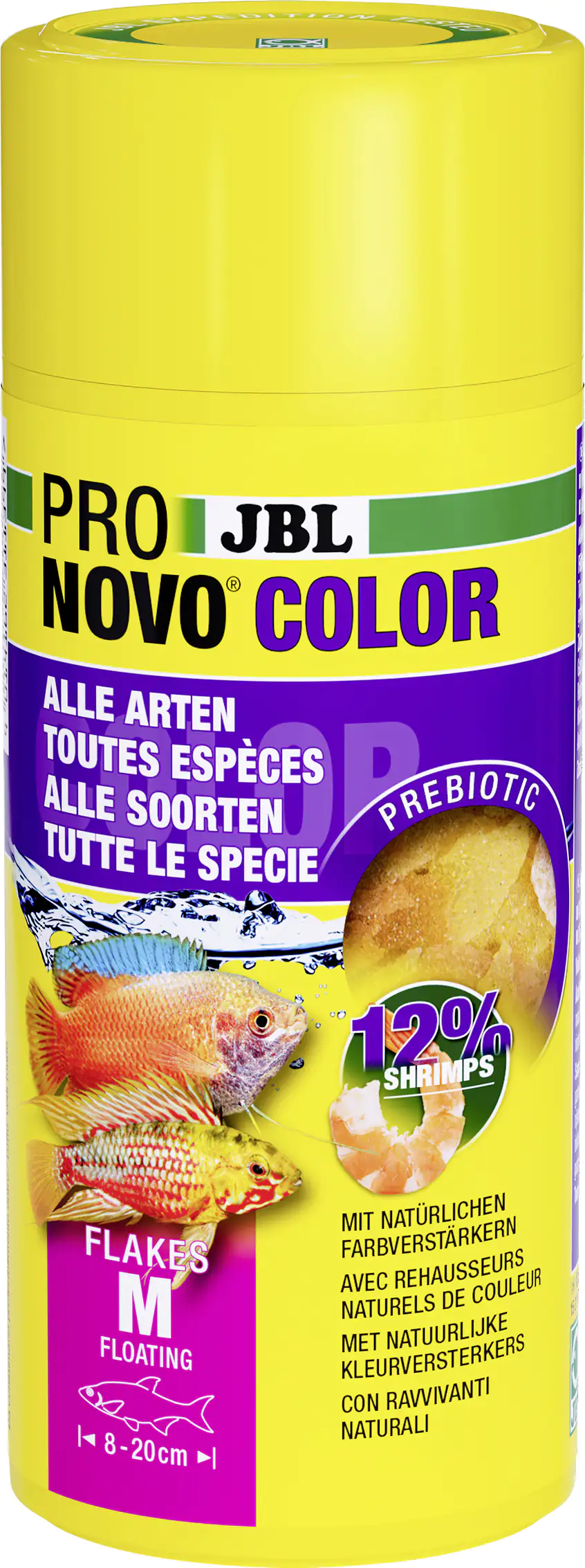JBL Fischfutter Pronovo Color Flakes M Fischfutterflocken 250 ml JBL Fischfutter Pronovo Color Flakes M Fischfutterflocken 250 ml