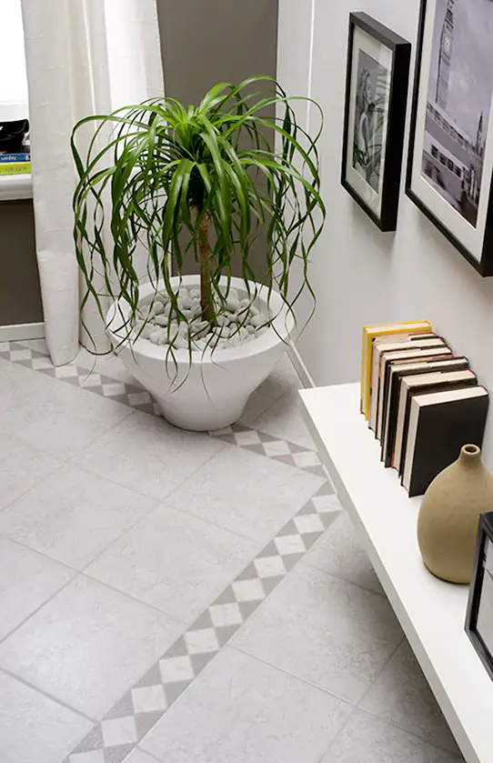 Bodenfliese Steingut Antonio 34 x 34 cm grau