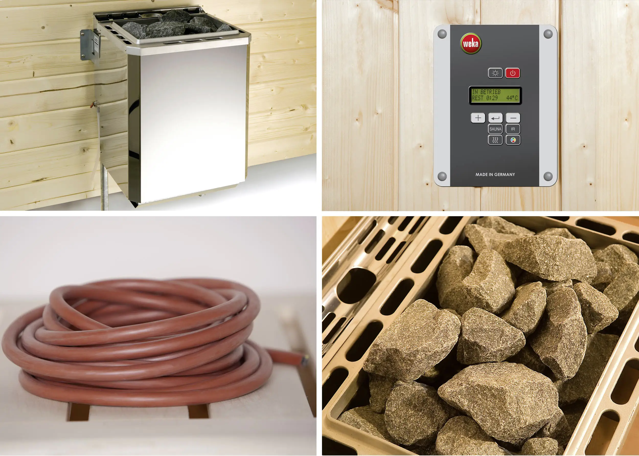 Weka Elementsauna Varberg Eck Gr. 2 Sparset 7,5 kw BioS