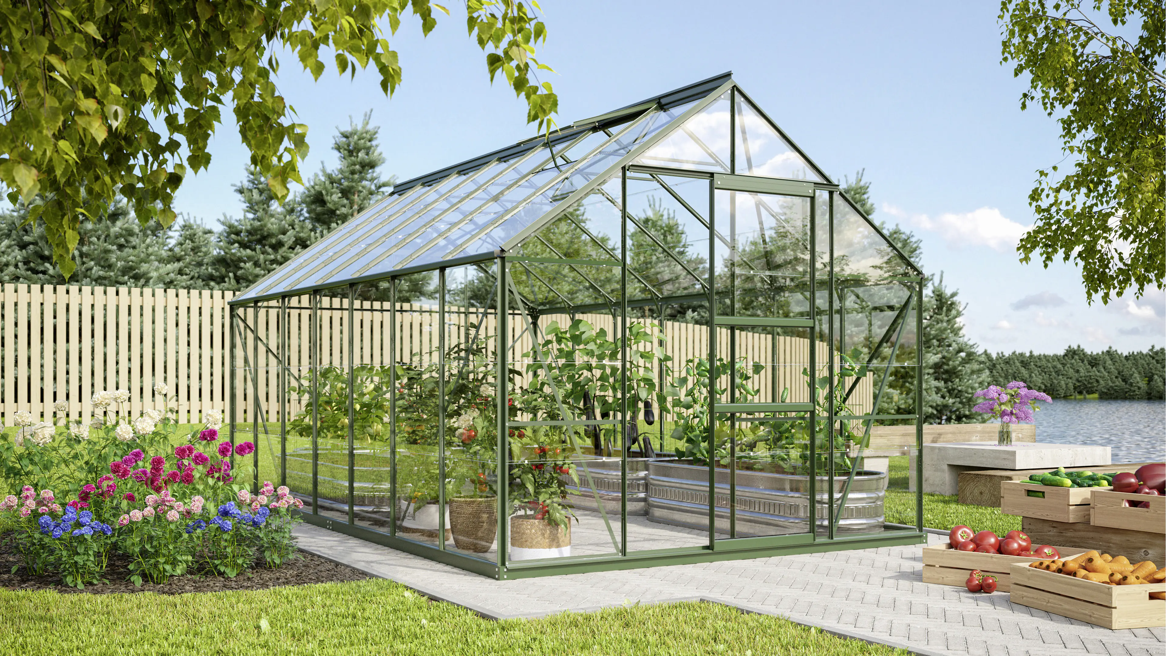 Vitavia Gewächshaus Merkur 11500 254 x 441 cm 3 mm Sicherheitsglas