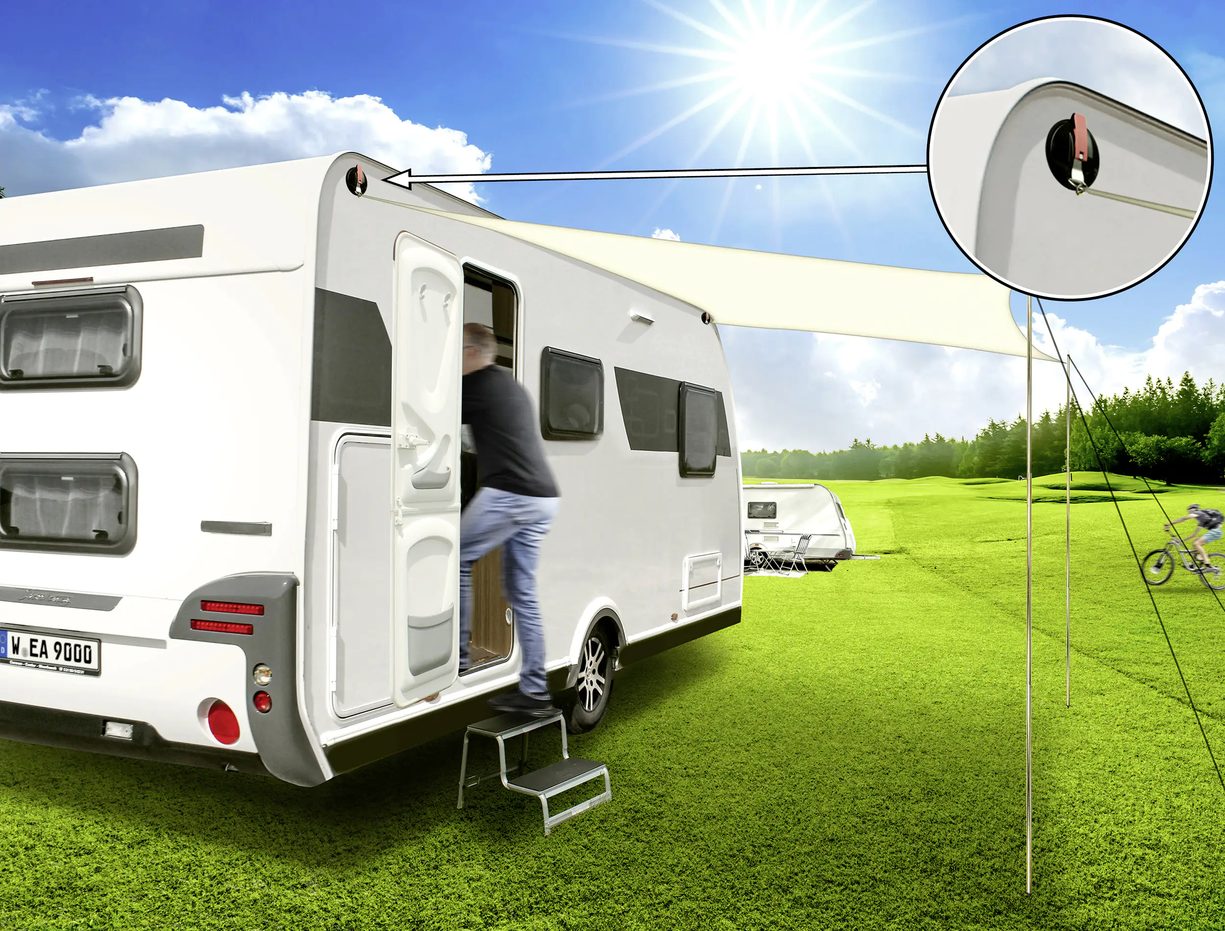 Calima Saugnapf mit Ring und 2 Metallhaken