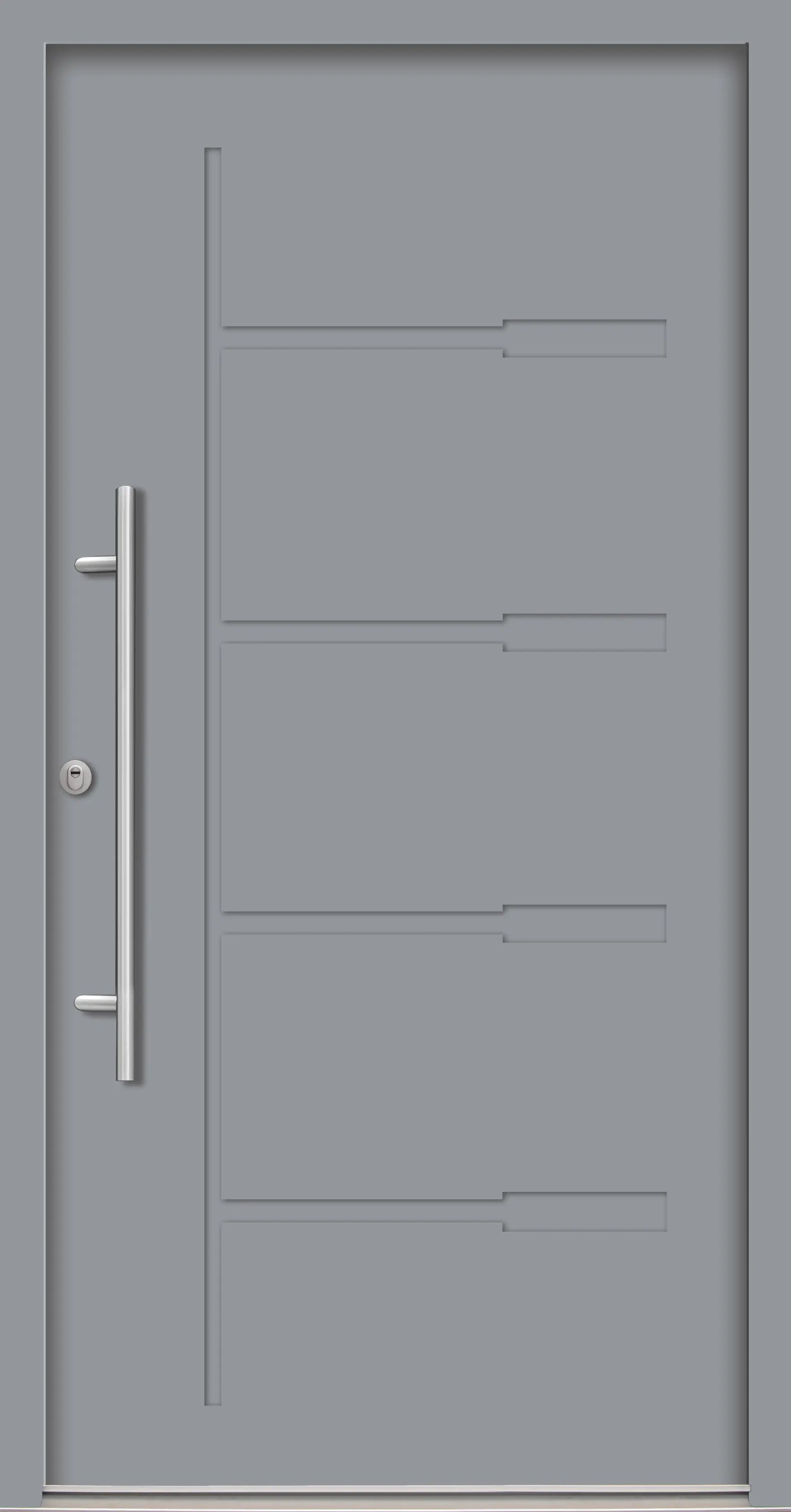 Splendoor Haustür Passivedoor Premium H1 Grau DIN Links 100 x 210 cm