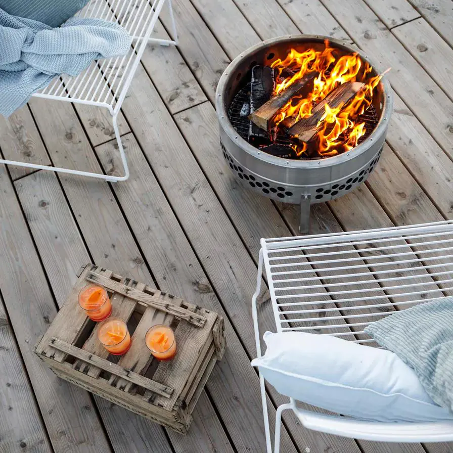 Petromax Feuerschale Tyropit Edelstahl Silber