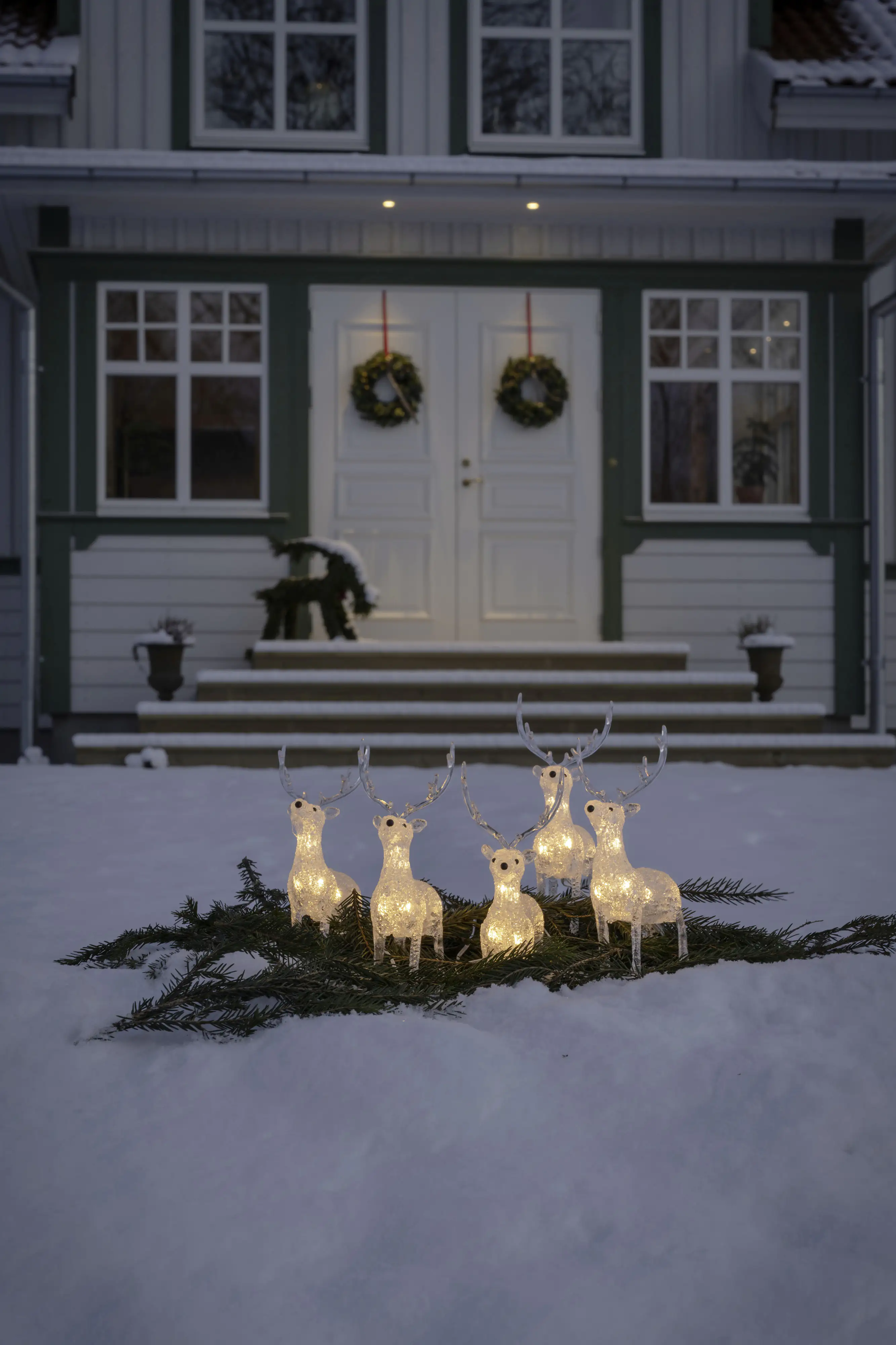 7318302881030_2941453 Konstsmide Lichterkette LED Acryl Rentier 5 er Set