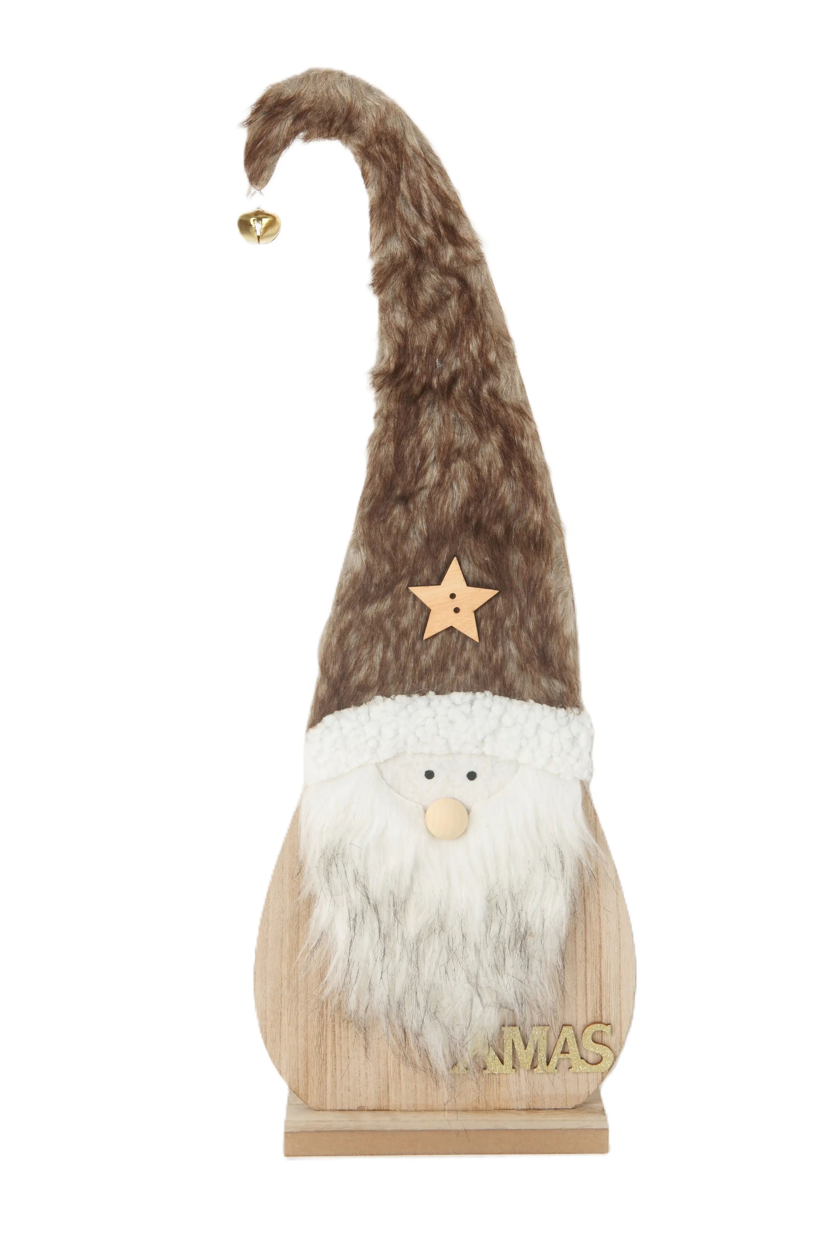 TrendLine Deko Aufsteller Weihnachtsmann Holz 22 x 6 x 59 cm braun