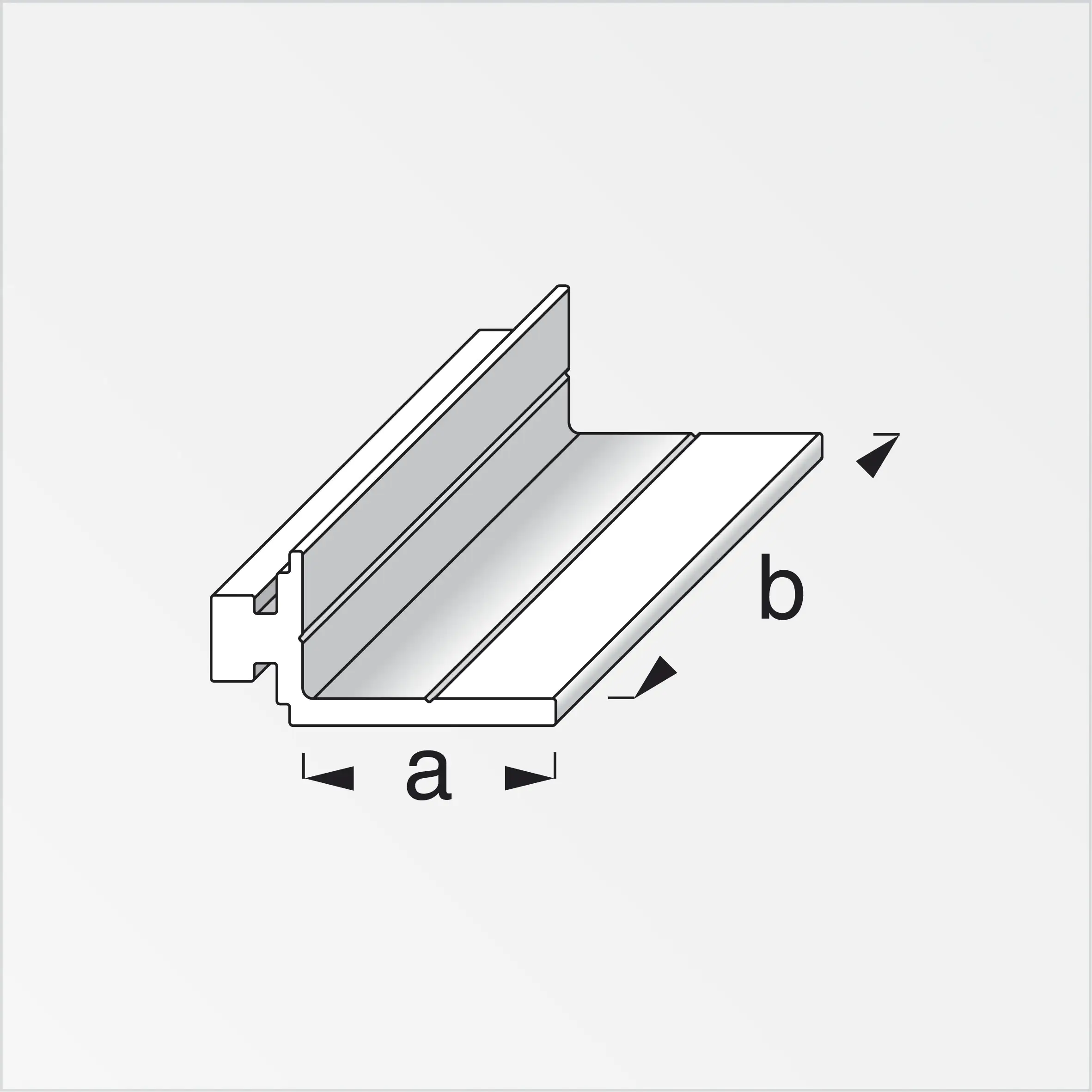 coaxis®-Auflage-Profil, kurz 23.5 mm 23.5 x 50 mm Aluminium roh blank