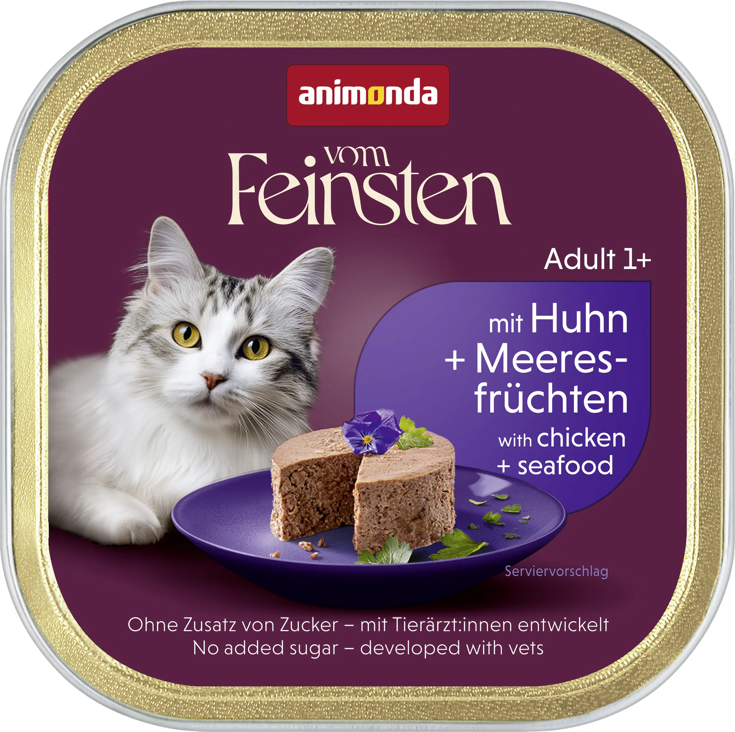 Animonda vom Feinsten Katzennassfutter Adult getreidefrei 100 g Huhn & Meeresfrüchte