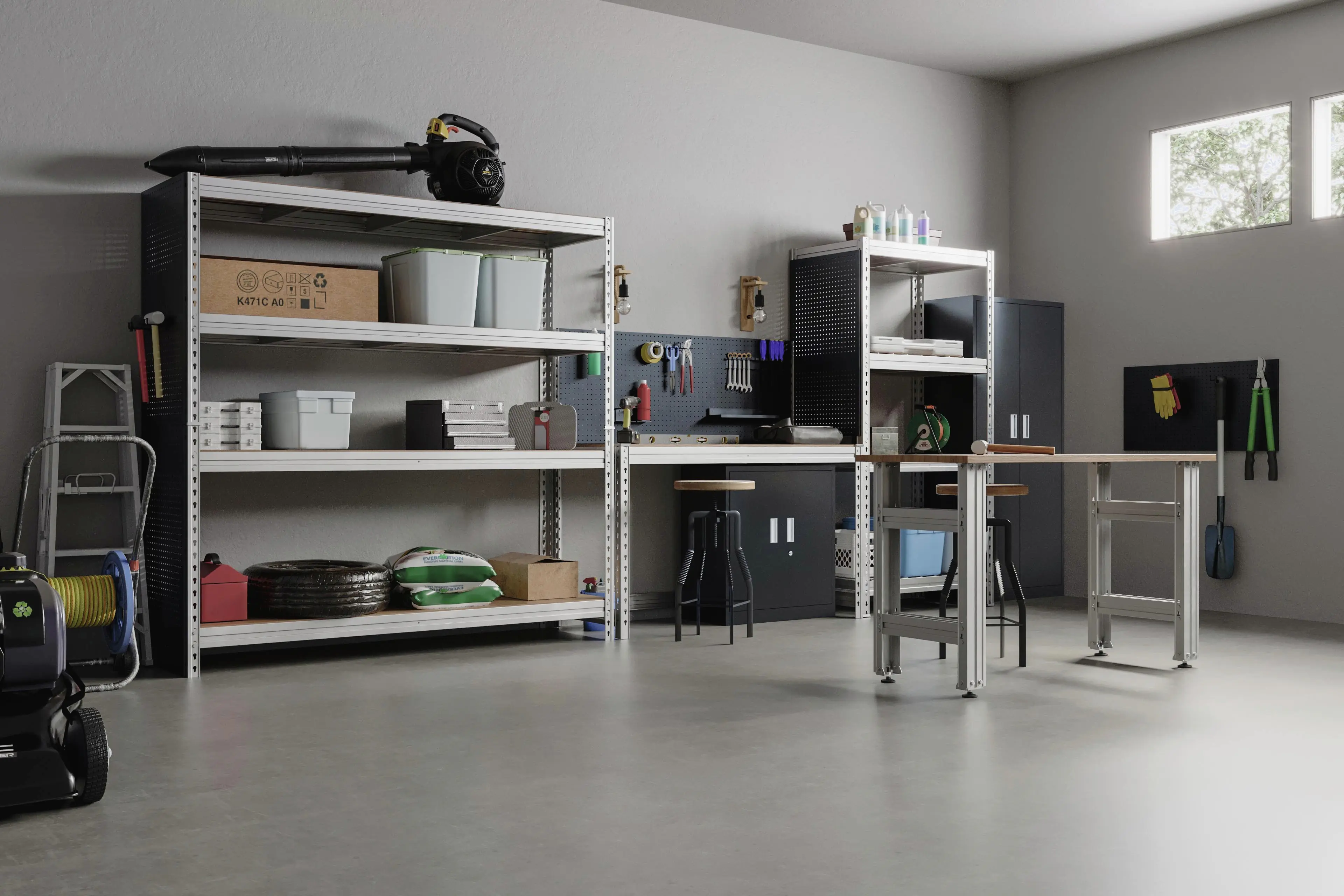 Ar Shelving Schwerlastregal 200 x 100 x 60 cm 4 Böden 1800 kg