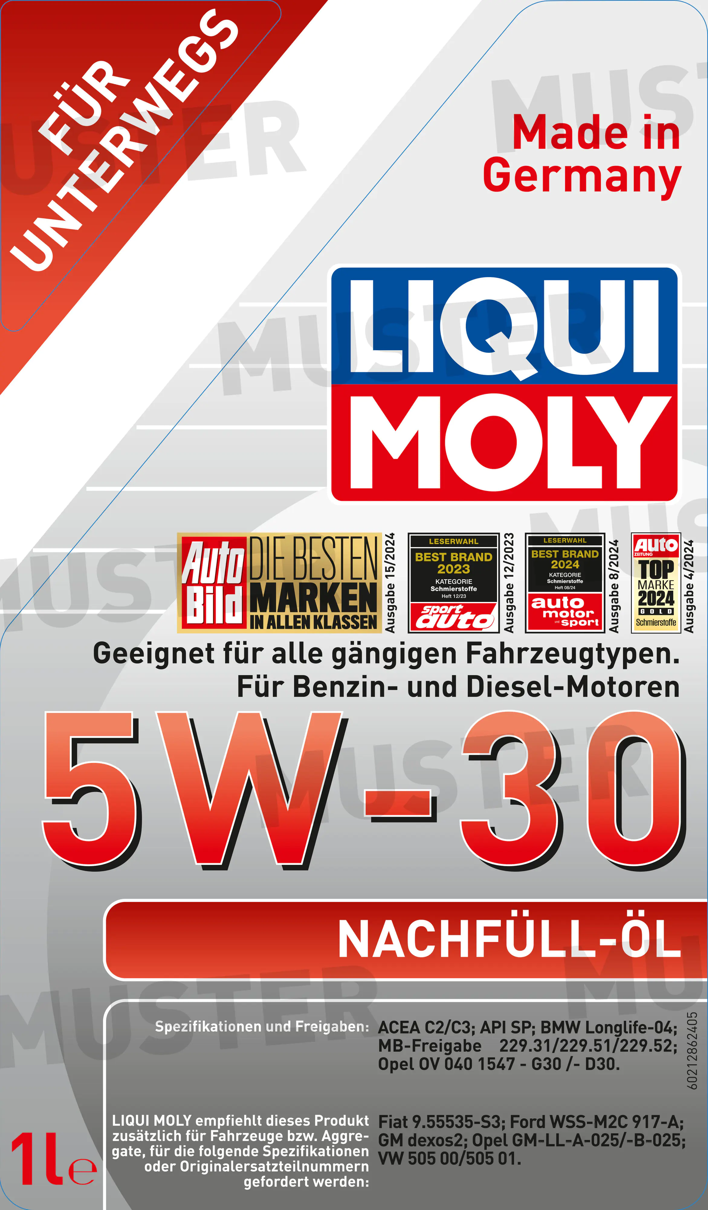 Liqui Moly Nachfüll-Öl 5W-30 1 L