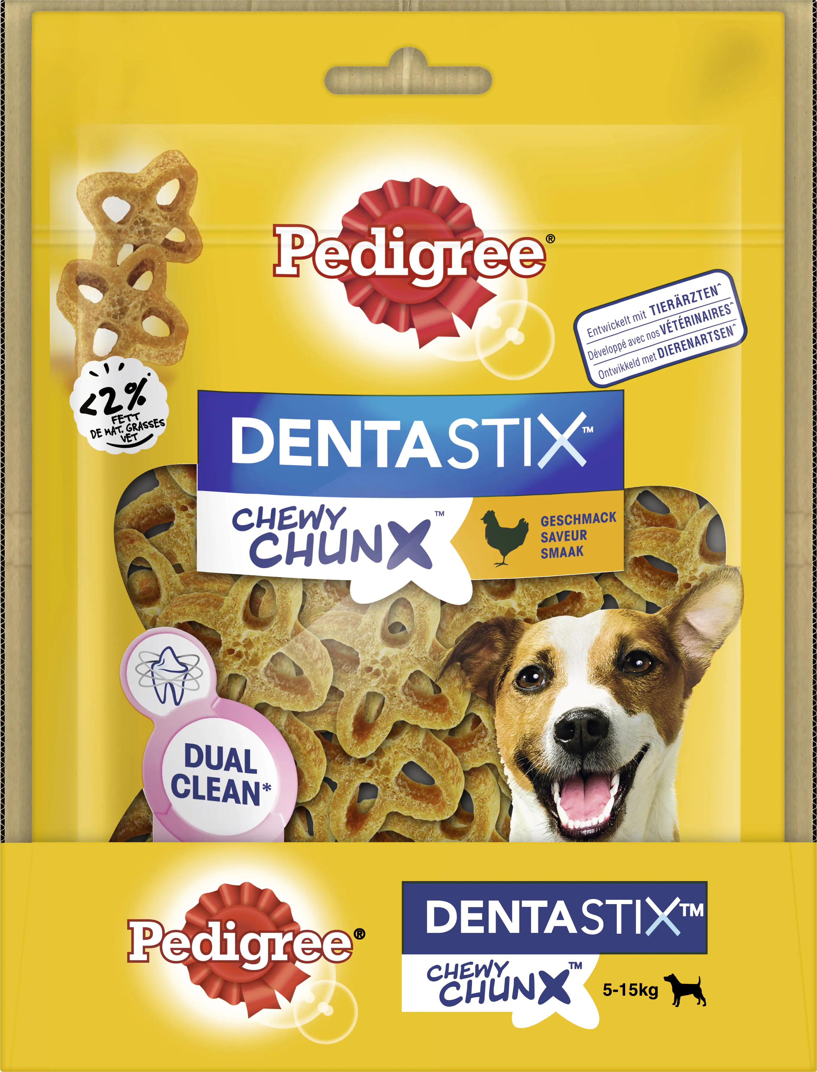 Pedigree Hundesnack Dentastix Chewy Chunx Mini mit Huhn 68 g