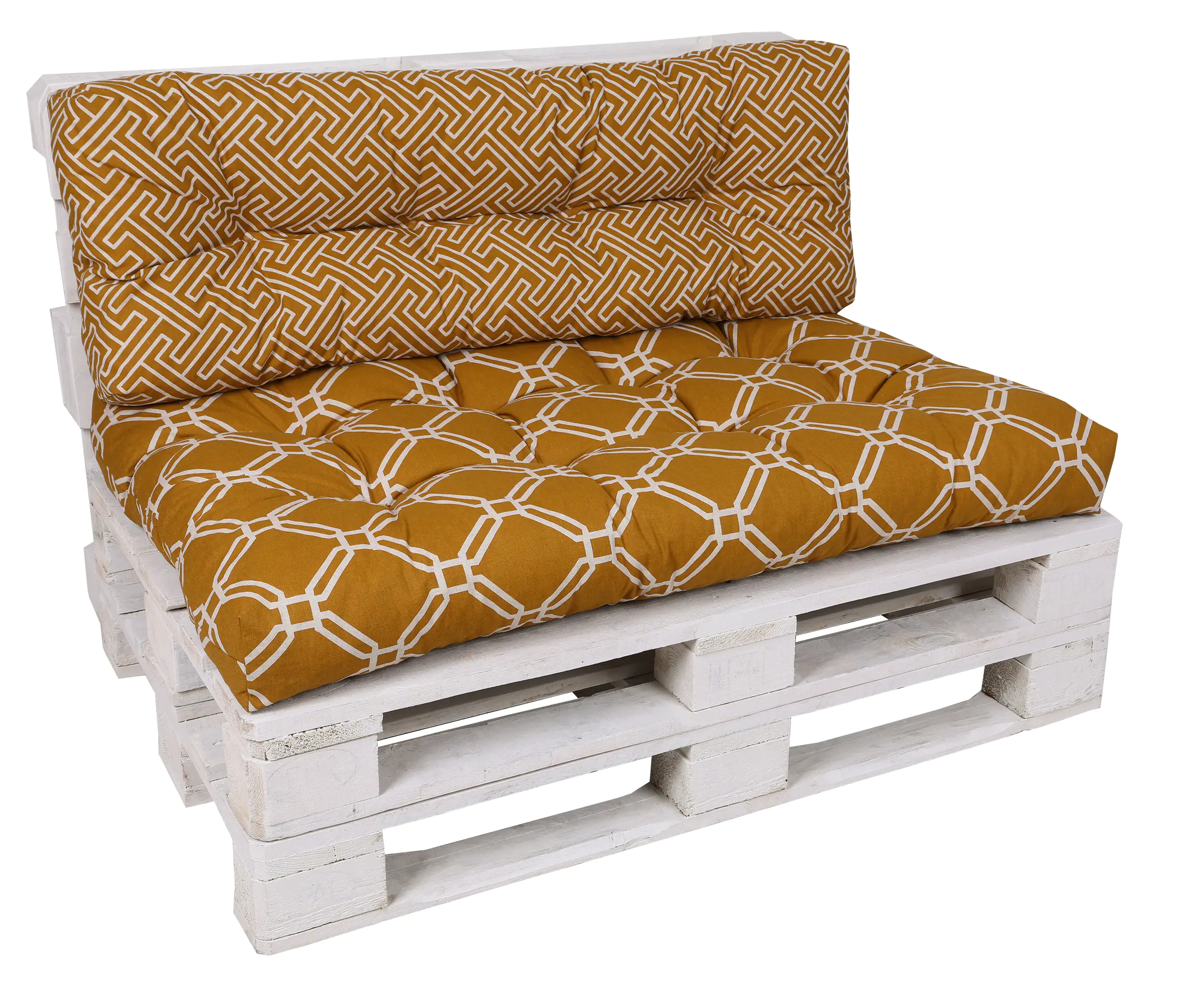 GO-DE Loungekissen-Set für Paletten 120 x 40 x 15 cm, gelb, senf GO-DE Loungekissen-Set für Paletten 120 x 40 x 15 cm, gelb, senf
