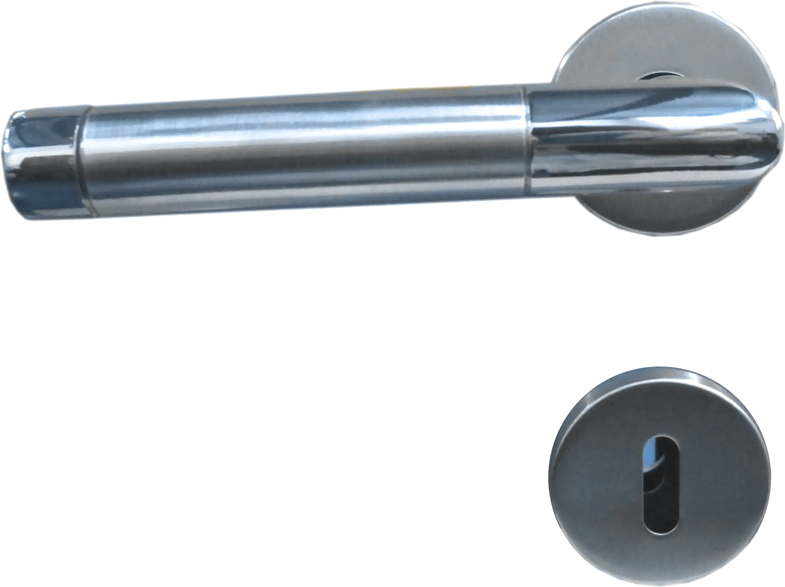 2077631450168 TrendLine BB-Rosettengarnitur Edelstahl Ø 5 cm rund gerader Griff