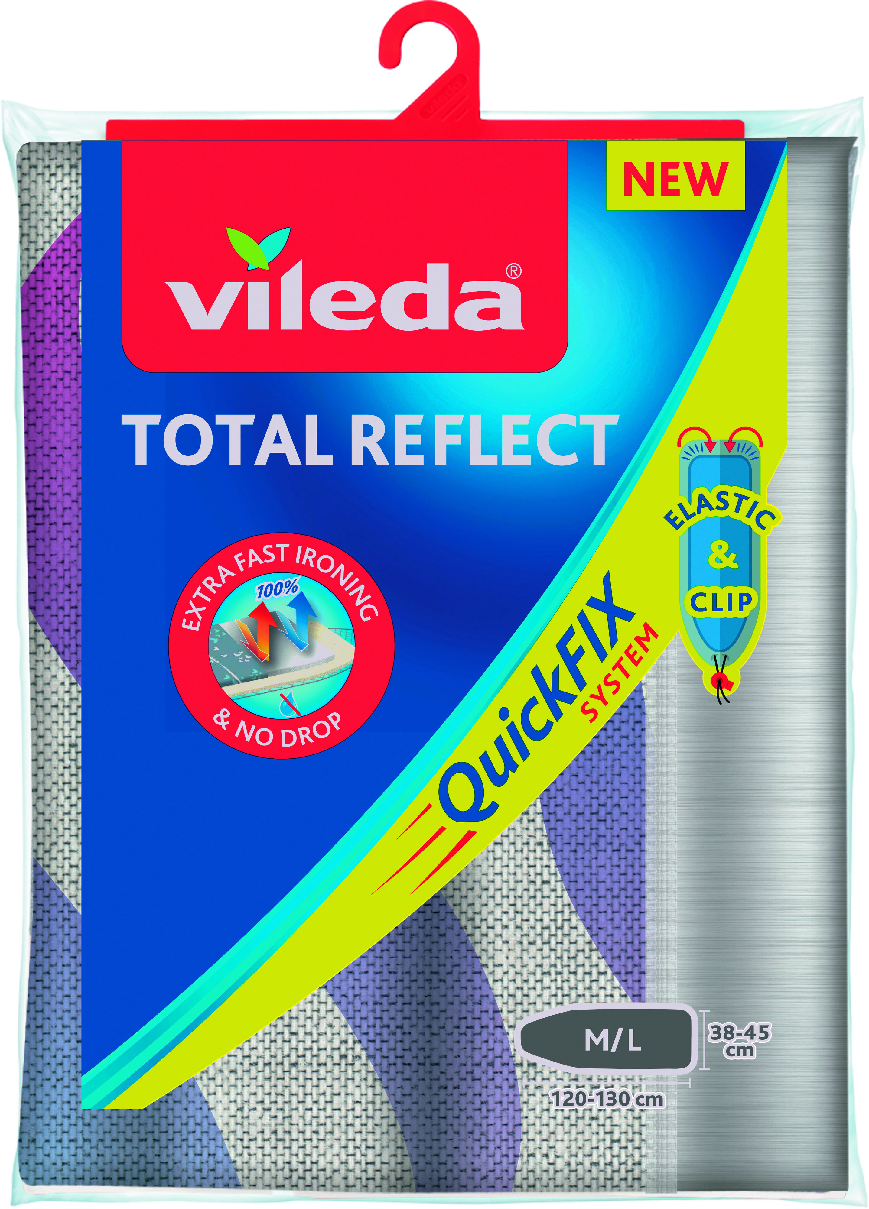Vileda Bügeltischbezug für Total Reflect Plus 38-45 x 120-130 cm