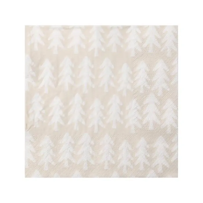 Eglo Servietten Bäume Pasig beige/weiß 16,5 x 16,5 cm - 20er Pack