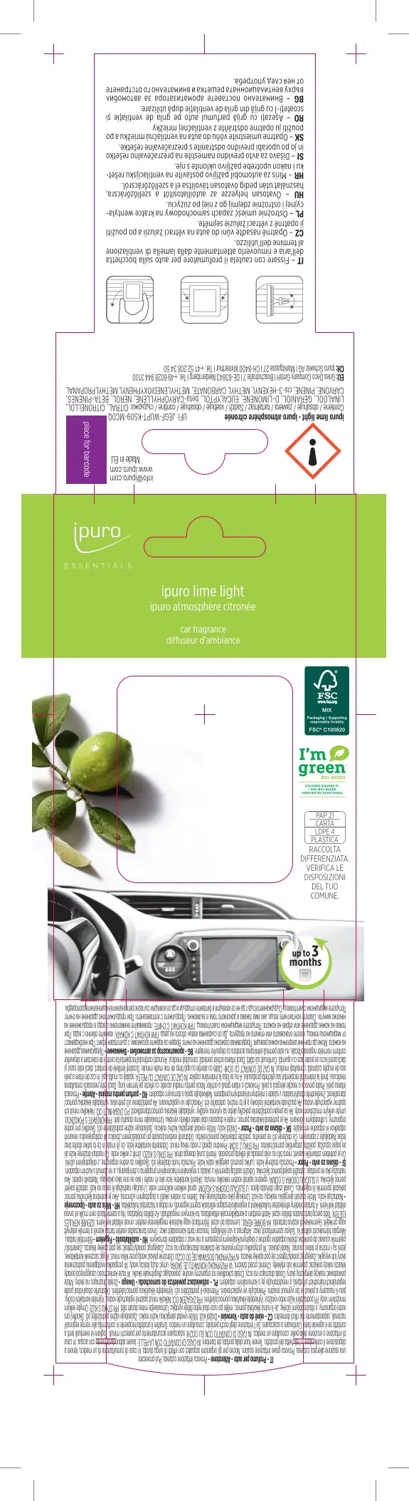 ipuro Essentials Autoduft Lime Light