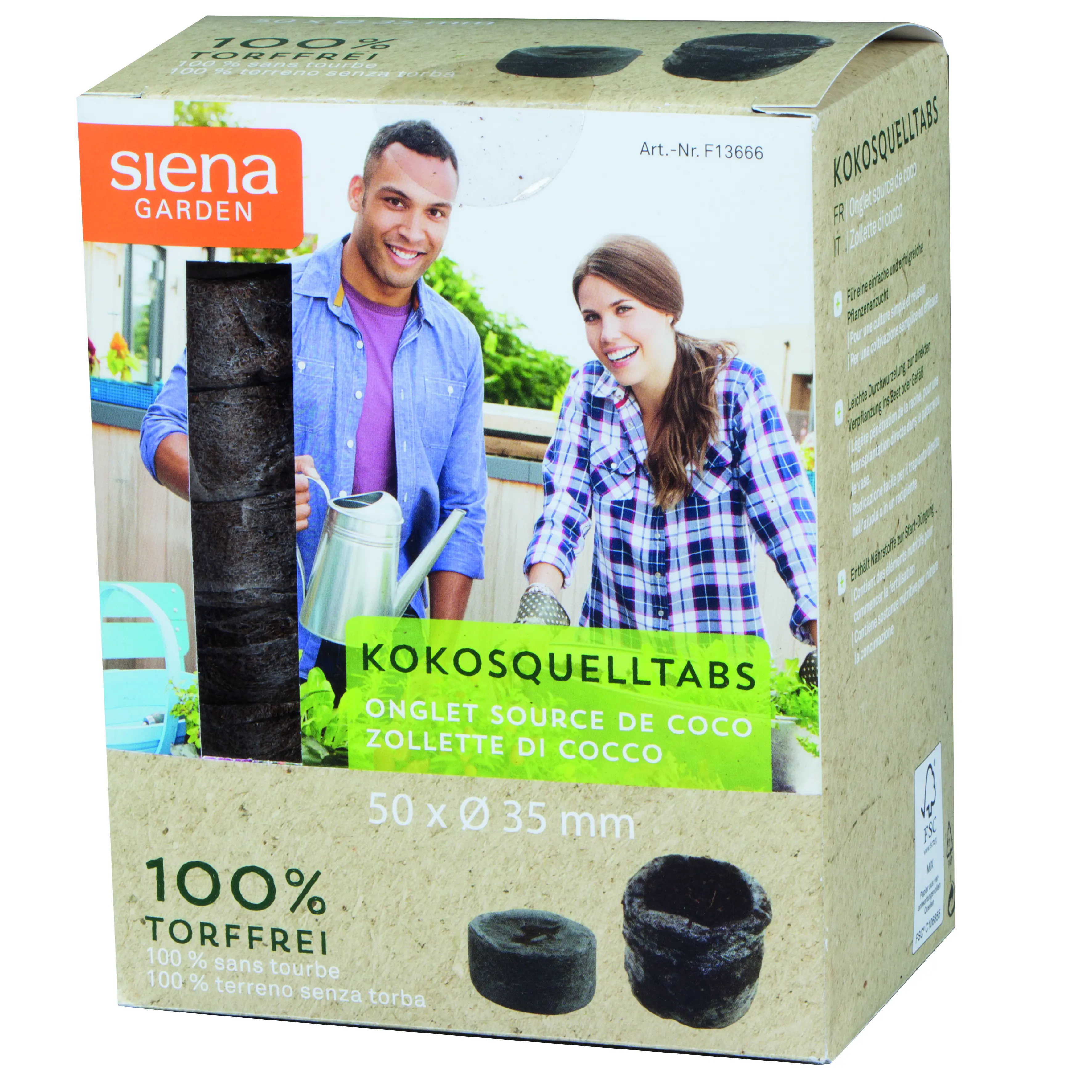 Siena Garden Kokosquelltabs mit Netz Ø 3,5 cm - 50 Stück Siena Garden Kokosquelltabs mit Netz Ø 3,5 cm - 50 Stück