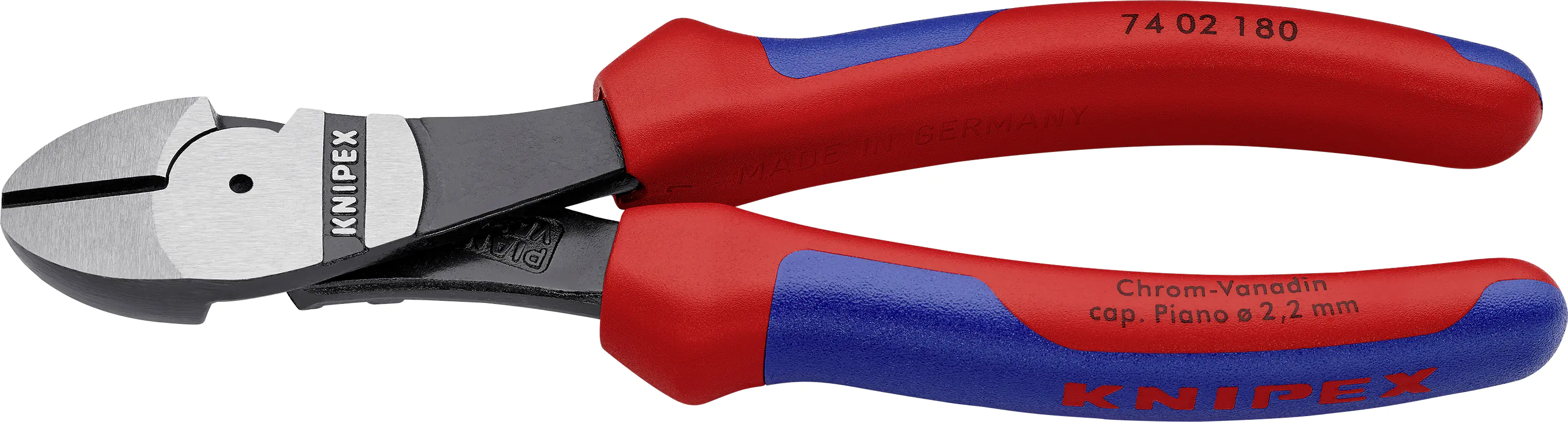 Knipex Kraftseitenschneider 180 mm schwarz Mehrkomponenten-Hülle