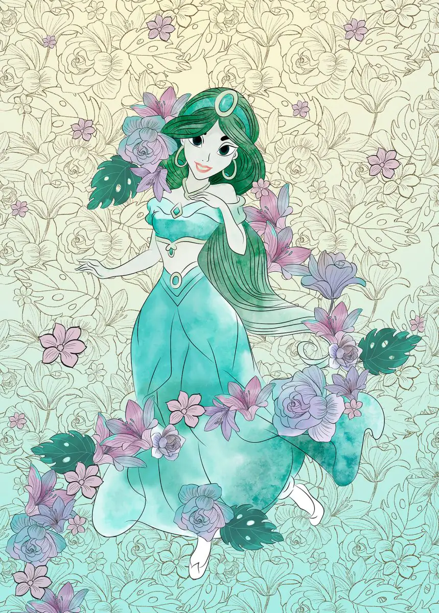 4055065510380 Komar Vlies Fototapete Jasmin Pale Flowers 200 x 280 cm
